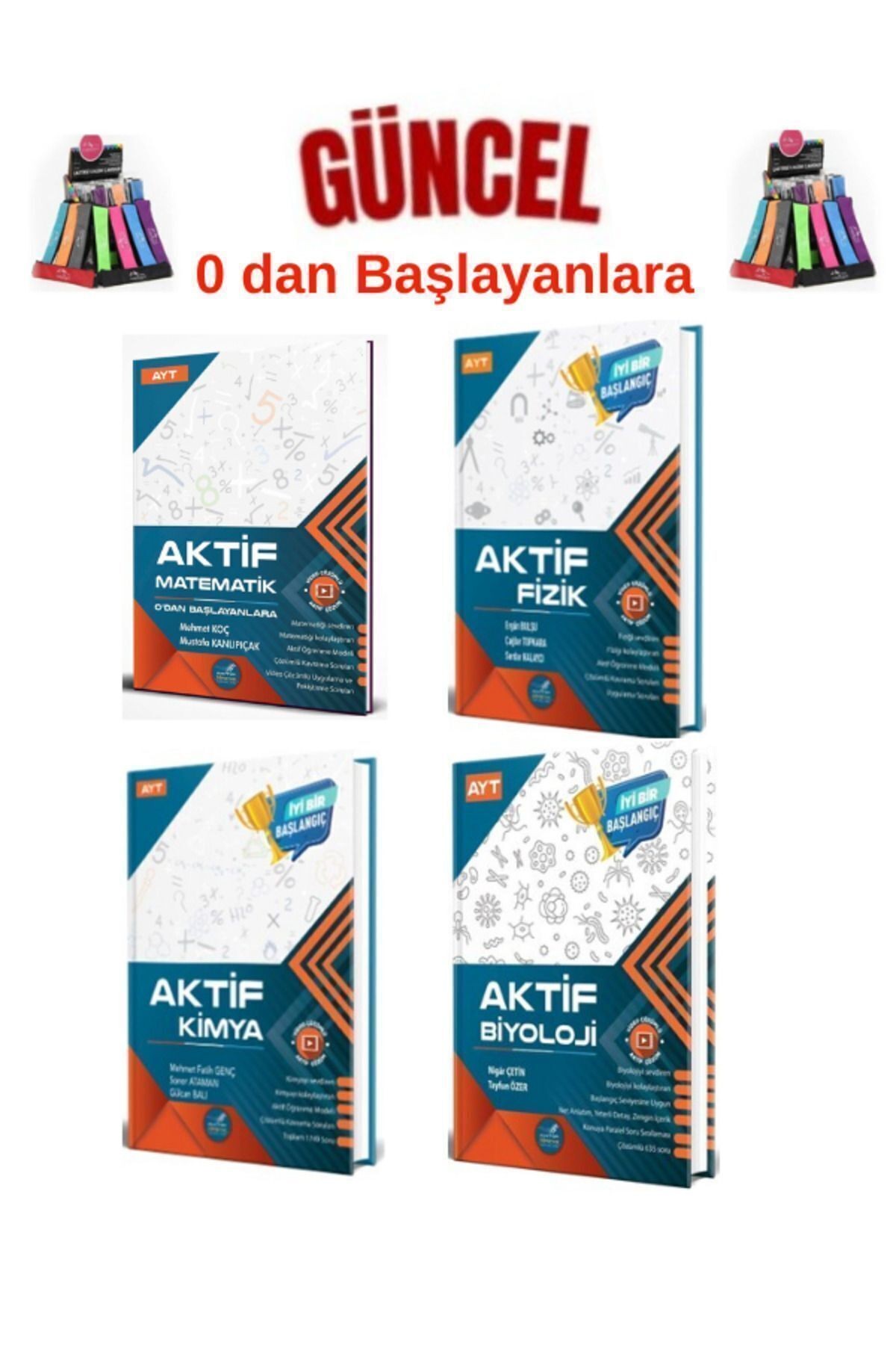 Güncel 0 Dan Başlayanlara Ayt Matematik-Fizik-Kimya-Biyoloji Konu Anlatımlı Soru Bankası+Kalemlik