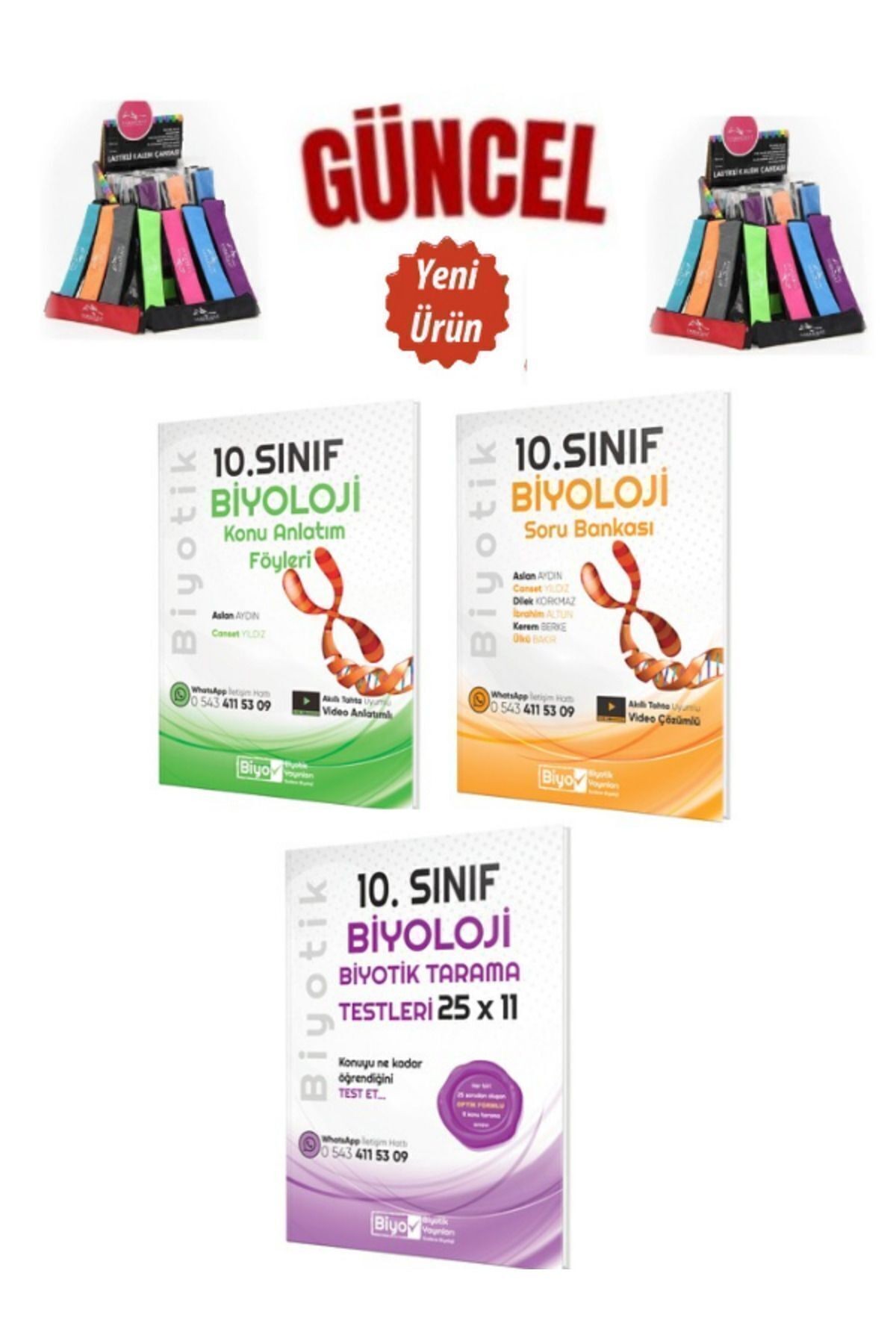 10.Sınıf Biyoloji Video Çöz. Soru +Video Anlatımlı Konu+Video Çözümlü 25x11 Deneme+Kalemlik