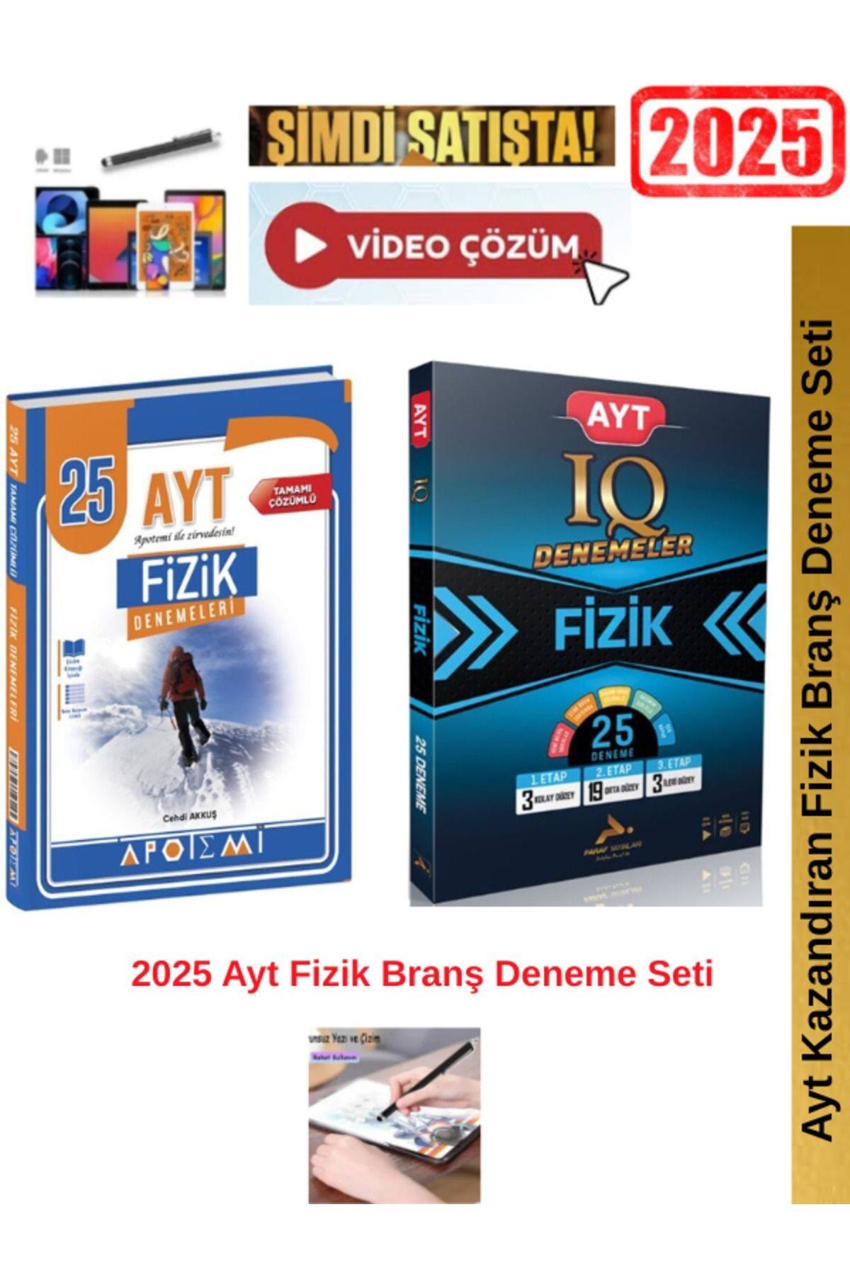 2025 Ayt Fİzik 25 li Branş Deneme+Paraf IQ Ayt Fizik 25 Li Deneme Seti+Android Kalem