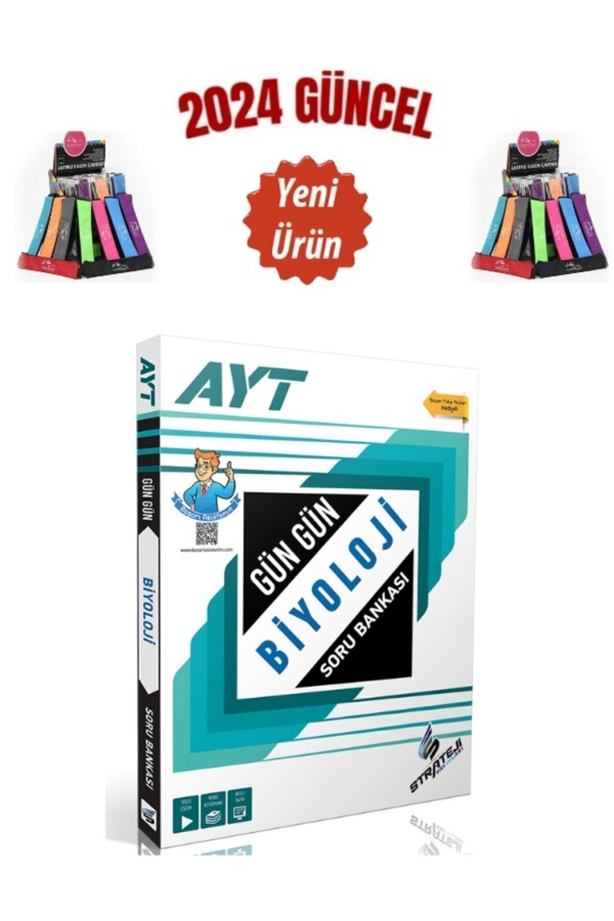 Güncel 2024 AYT Gün Gün Biyoloji Video Çözümlü Soru Bankası+Kalemlik