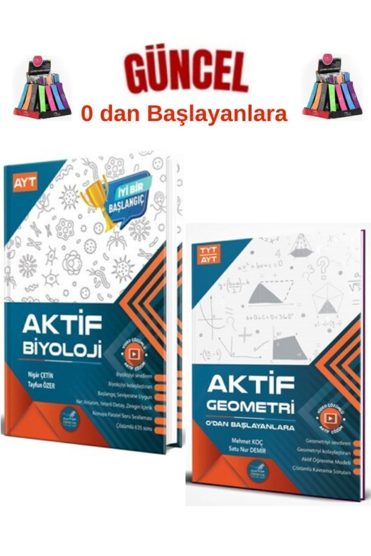 Güncel 0 Dan Başlayanlara Ayt Biyoloji-Tyt Ayt Geometri Konu Anlatımlı Soru Bankası+Kalemlik