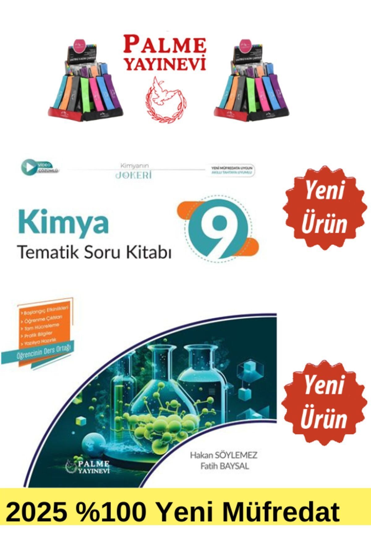 2025 9.Sınıf Kimya %100 Yeni Müfredat Tematik Soru Bankası+ Kalemlik (Yeni Ürün)