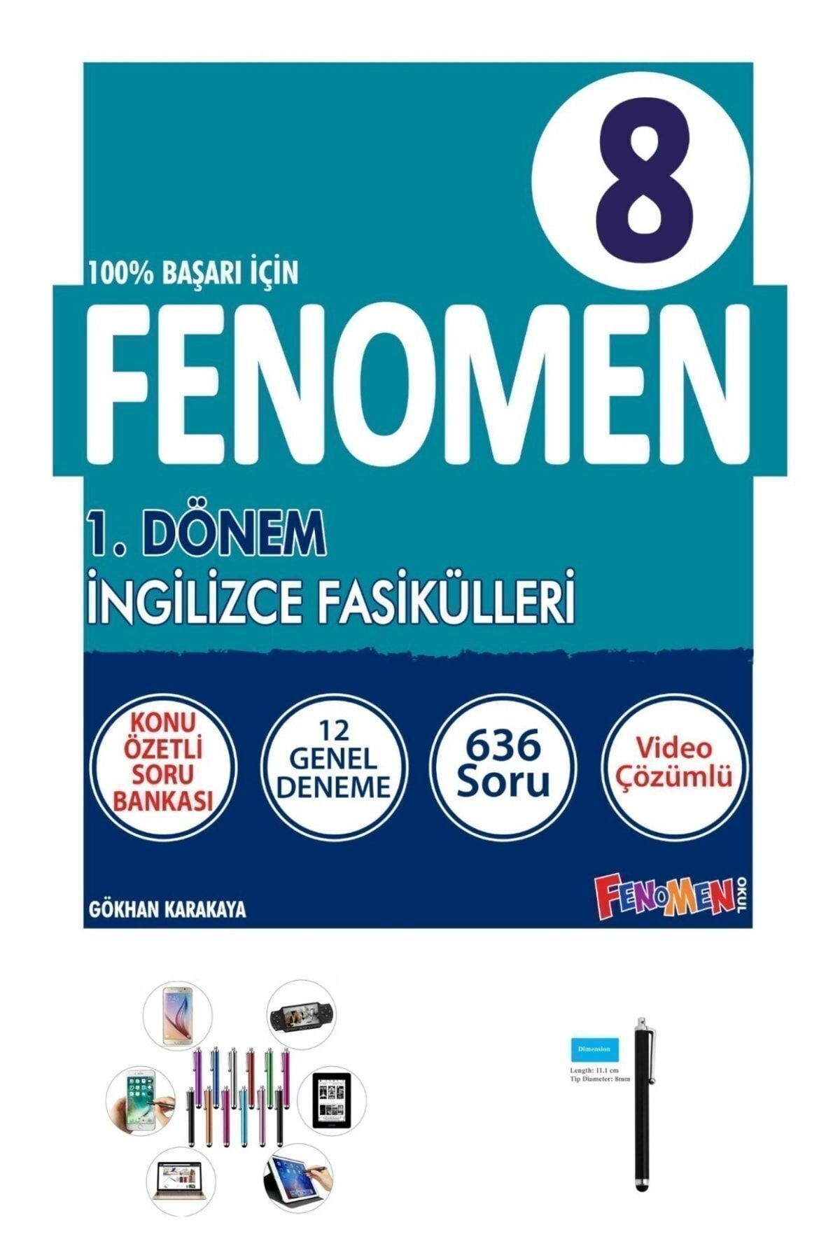 2023 8.sınıf Lgs 1.dönem Ingilizce Fasikül 12 Deneme 636 Soru Video Çözümlü +dokunmatik Kalem