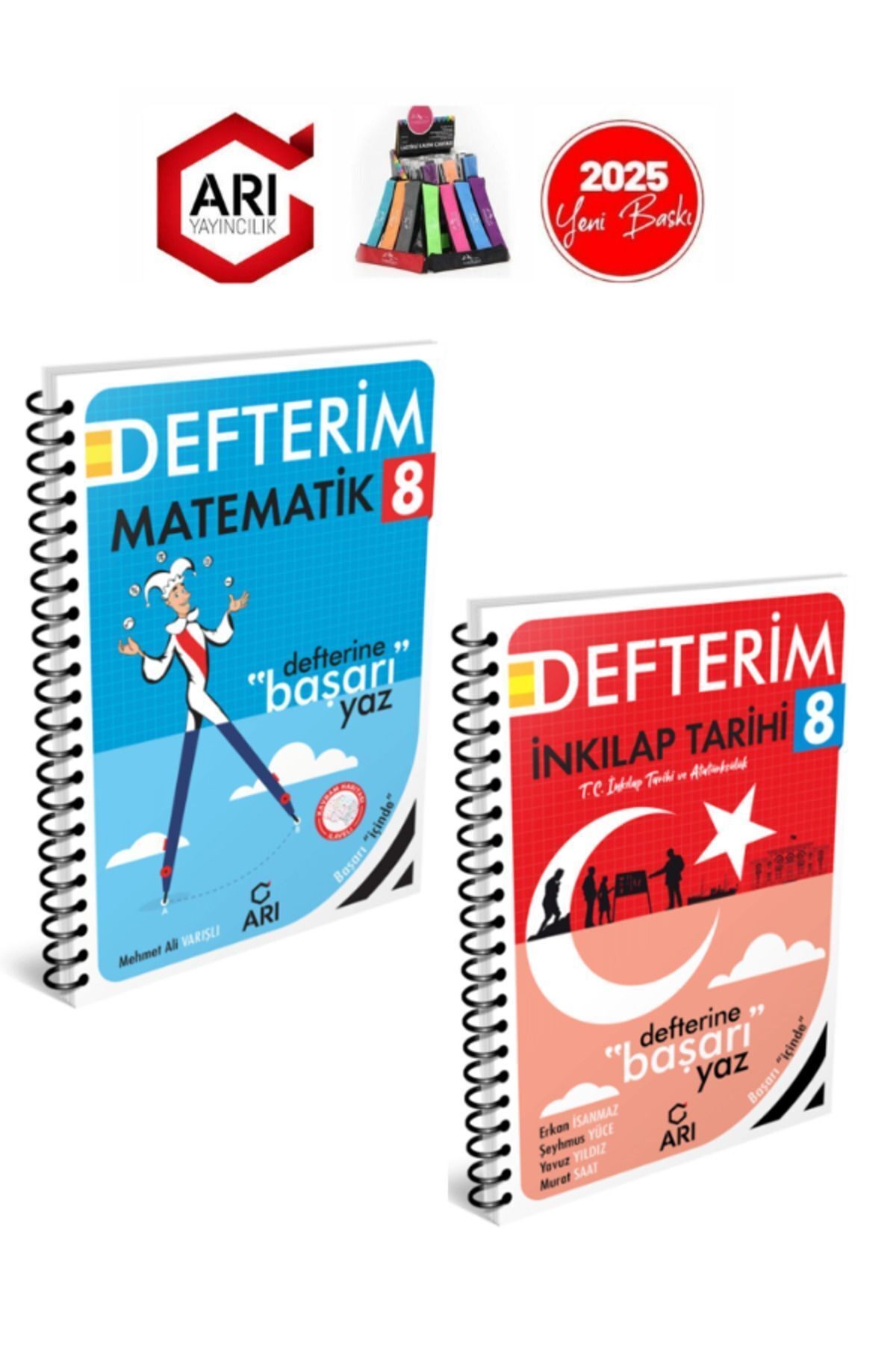 Arı 2025 8.Sınıf Lgs Hazırlık Matematik-Inkılap Tarihi Konu Anlatımlı Defter Seti(2Kitap)+Kalemlik