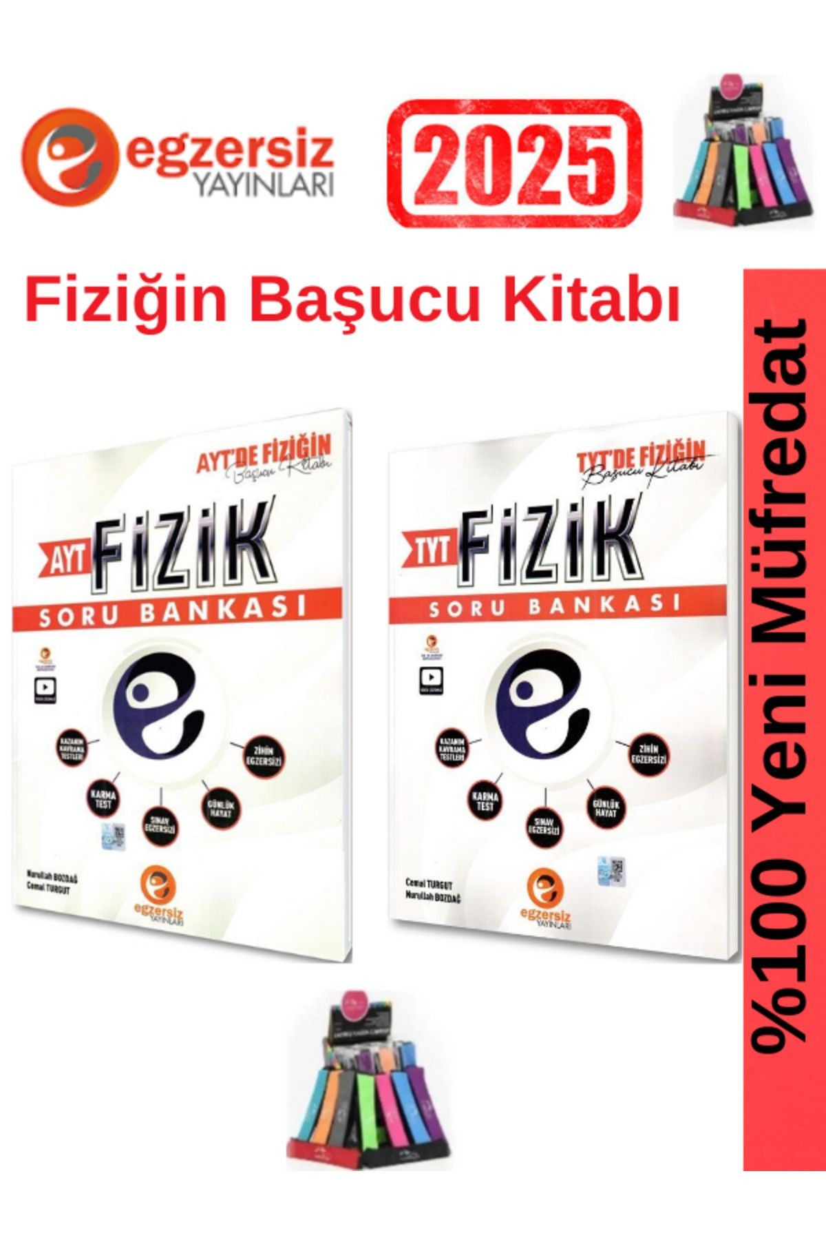 2025 Eyted  Egzersiz Yayınları Tyt-Ayt Fizik Video Çözümlü Soru Bankası+Kalemlik