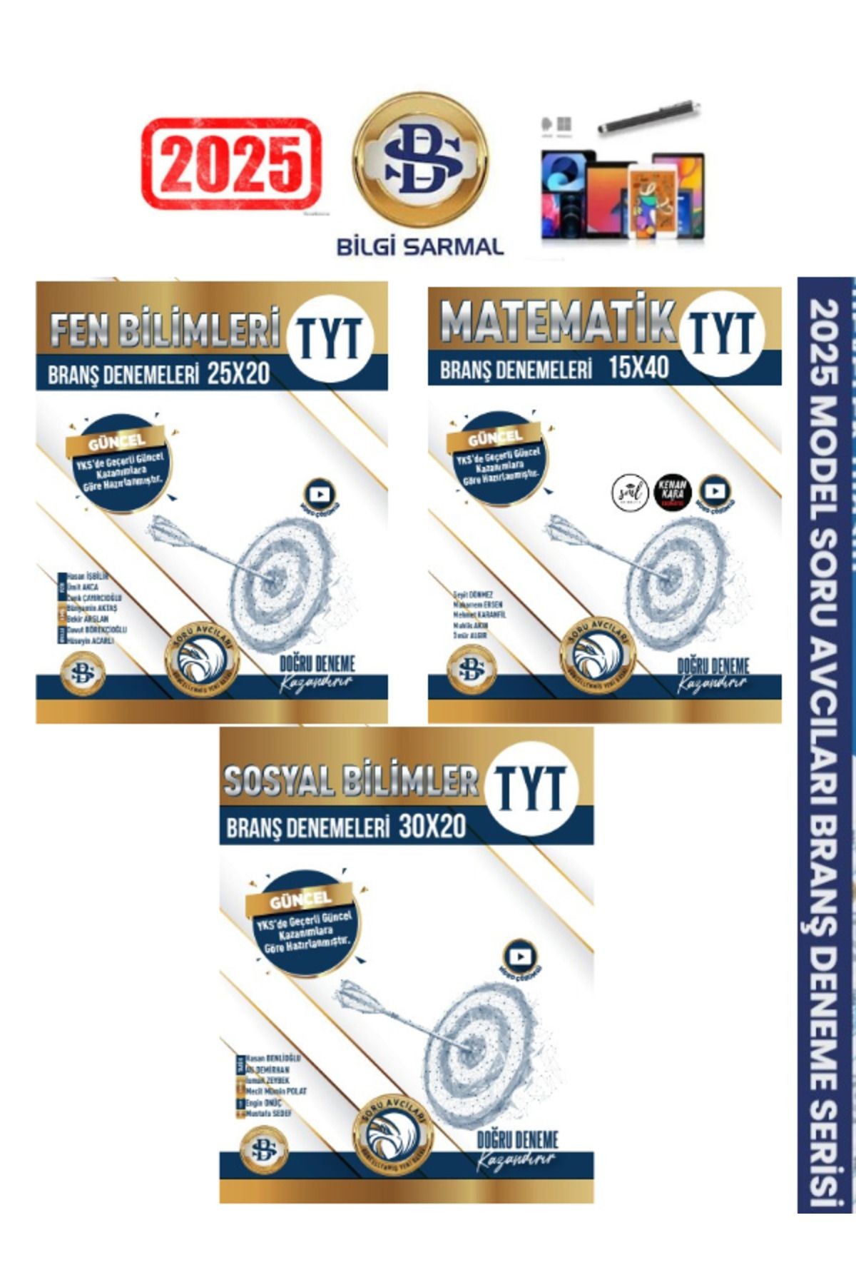 2024-2025 Tyt Fen Bilimleri-Matematik-Sosyal Bilimler Soru Avcısı Branş Deneme Seti+Kalemlik