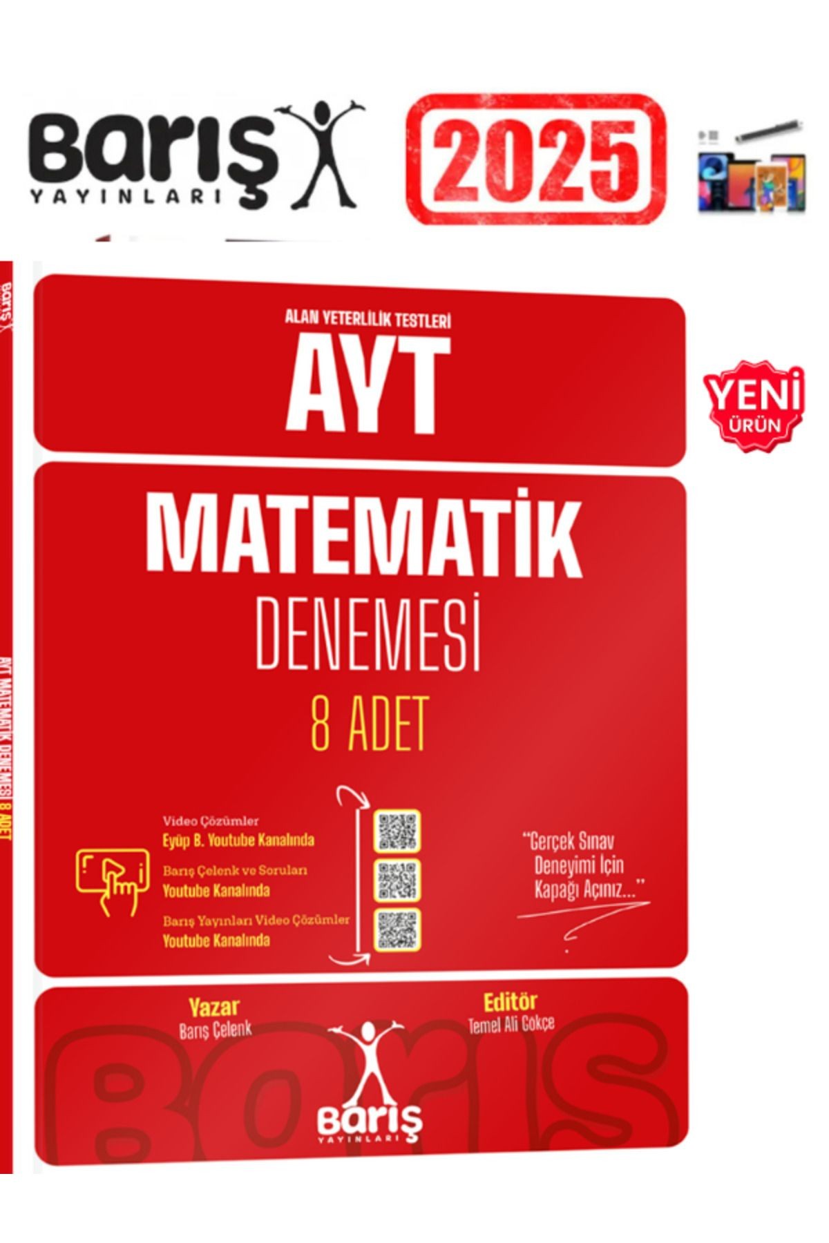 2025 Barış Çelenk Yayınları  AYT 8'li Matematik Denemesi+Kalem