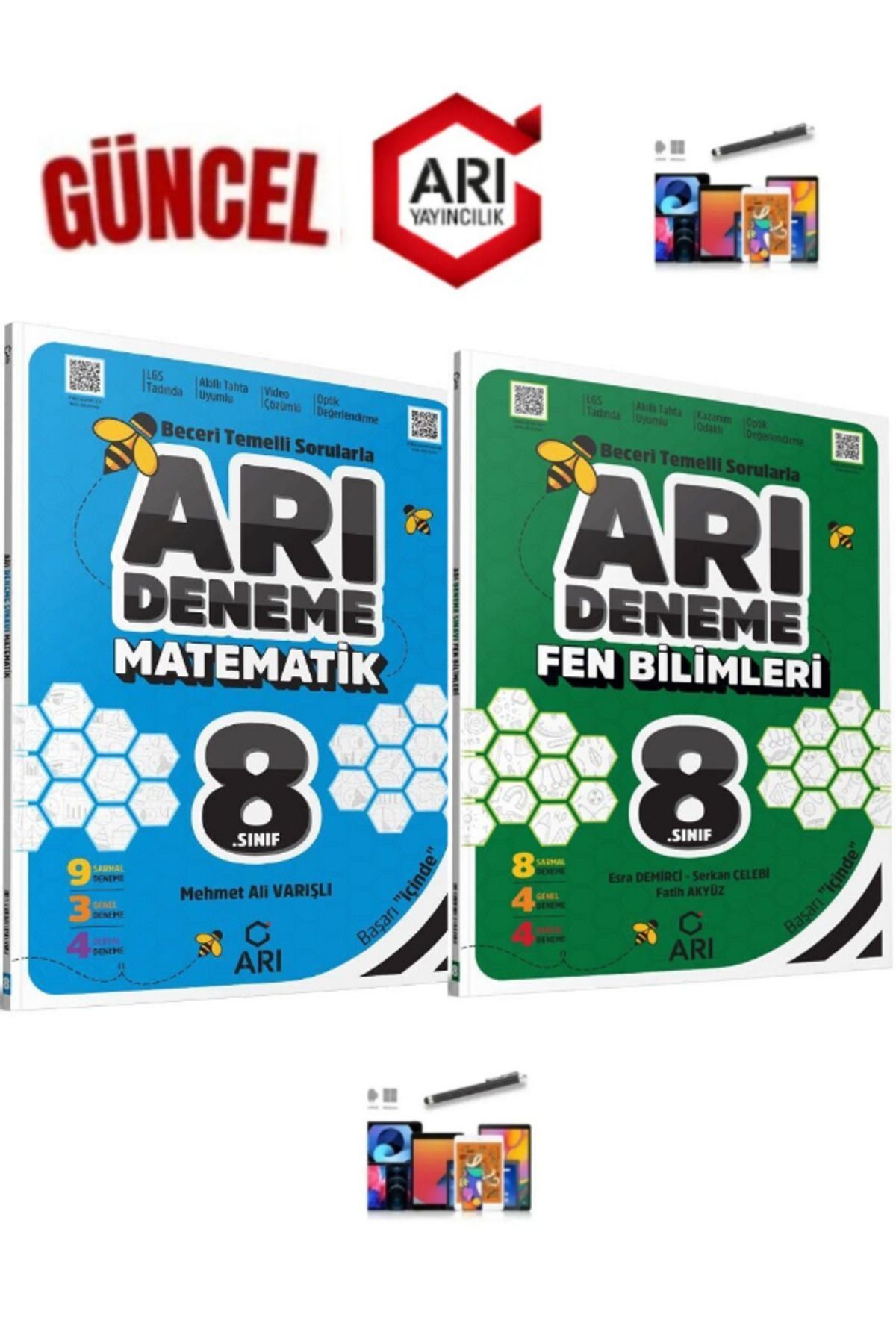 Arı Yayıncılık 8.Sınıf Lgs Hazırlık Matematik-Fen Bilimleri Deneme Seti+Android Kalem