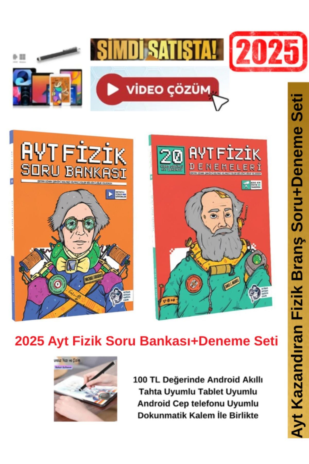 Ertan Sinan Şahin 2025 Ayt Fizik Soru Bankası+Ertan Sinan Şahin AYT Fizik 20 Deneme+Kalem