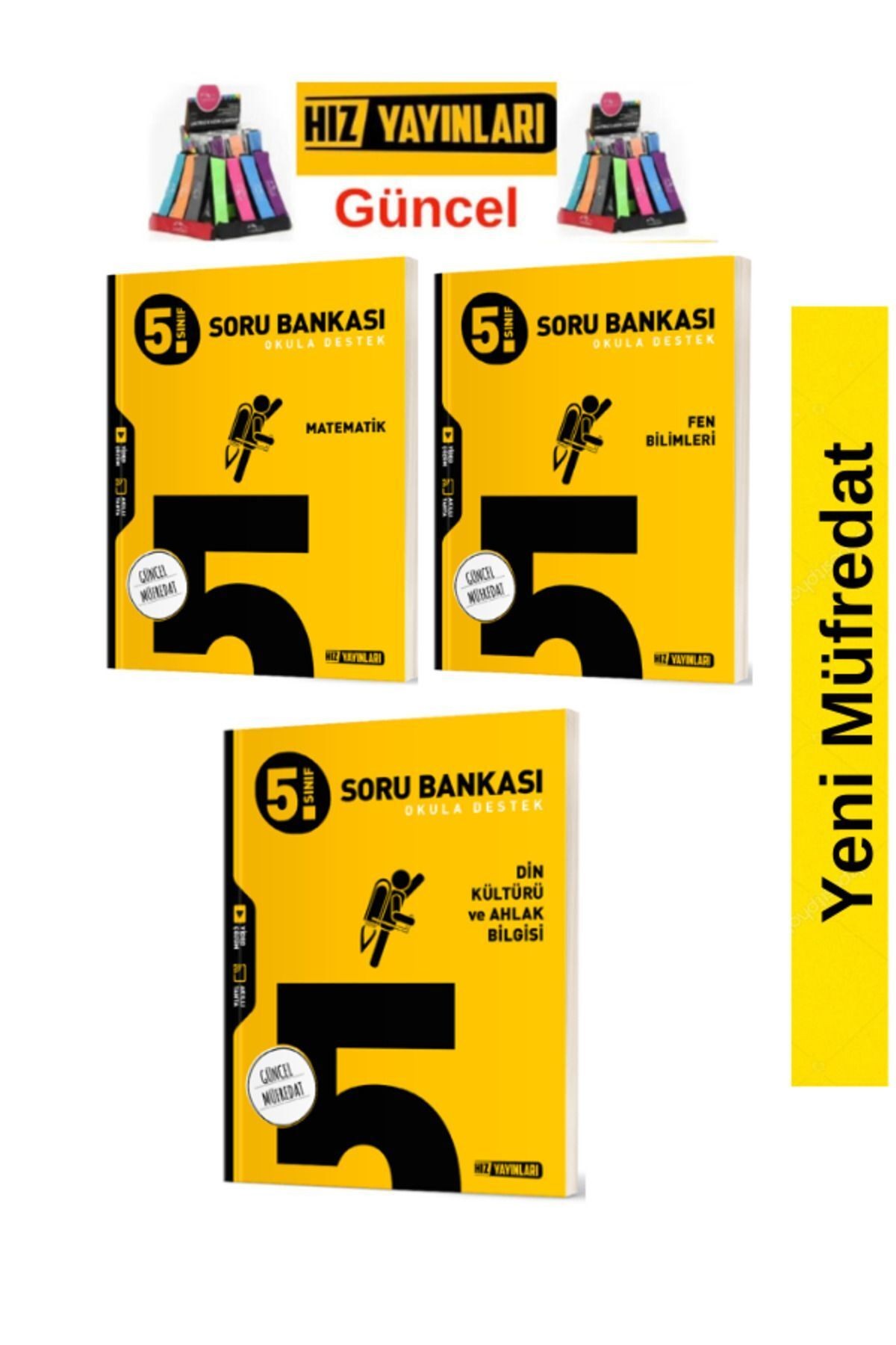 5.Sınıf Yeni Müfredat Fen-Matematik-Din Soru Bankası Seti+Kalemlik