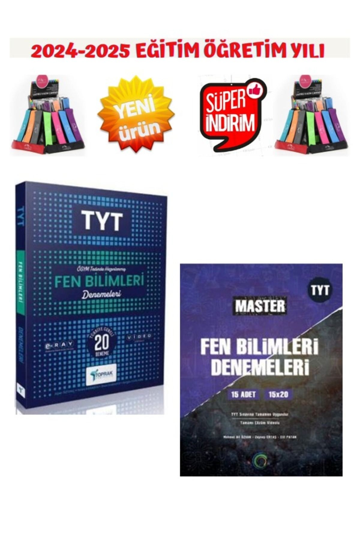 Master Tyt Fen 25x20 Deneme+Toprak Tyt Fen Bilimleri 20 Deneme+Kalemlik