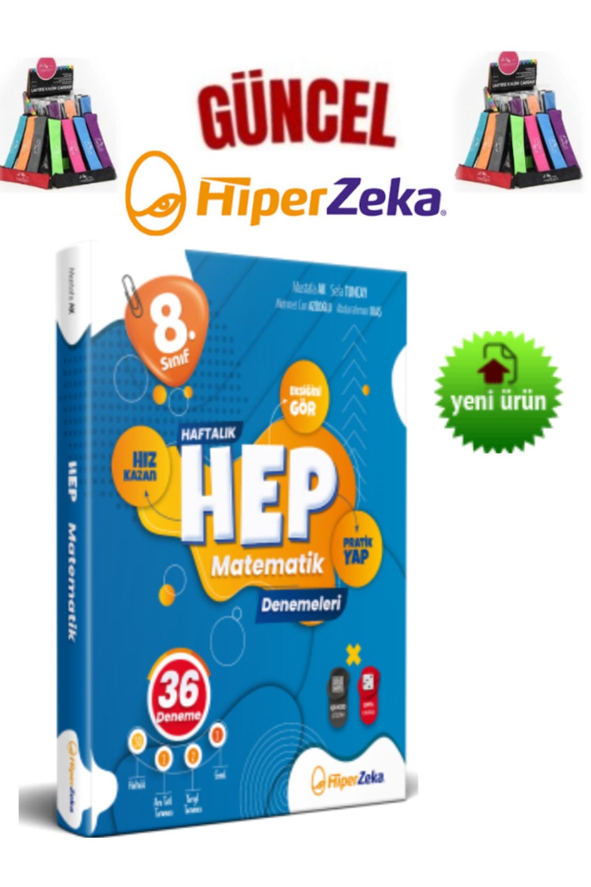 Güncel 8.Sınıf Lgs Hazırlık Hep Haftalık Matematik 36 Deneme+Cambridge Kalemlik