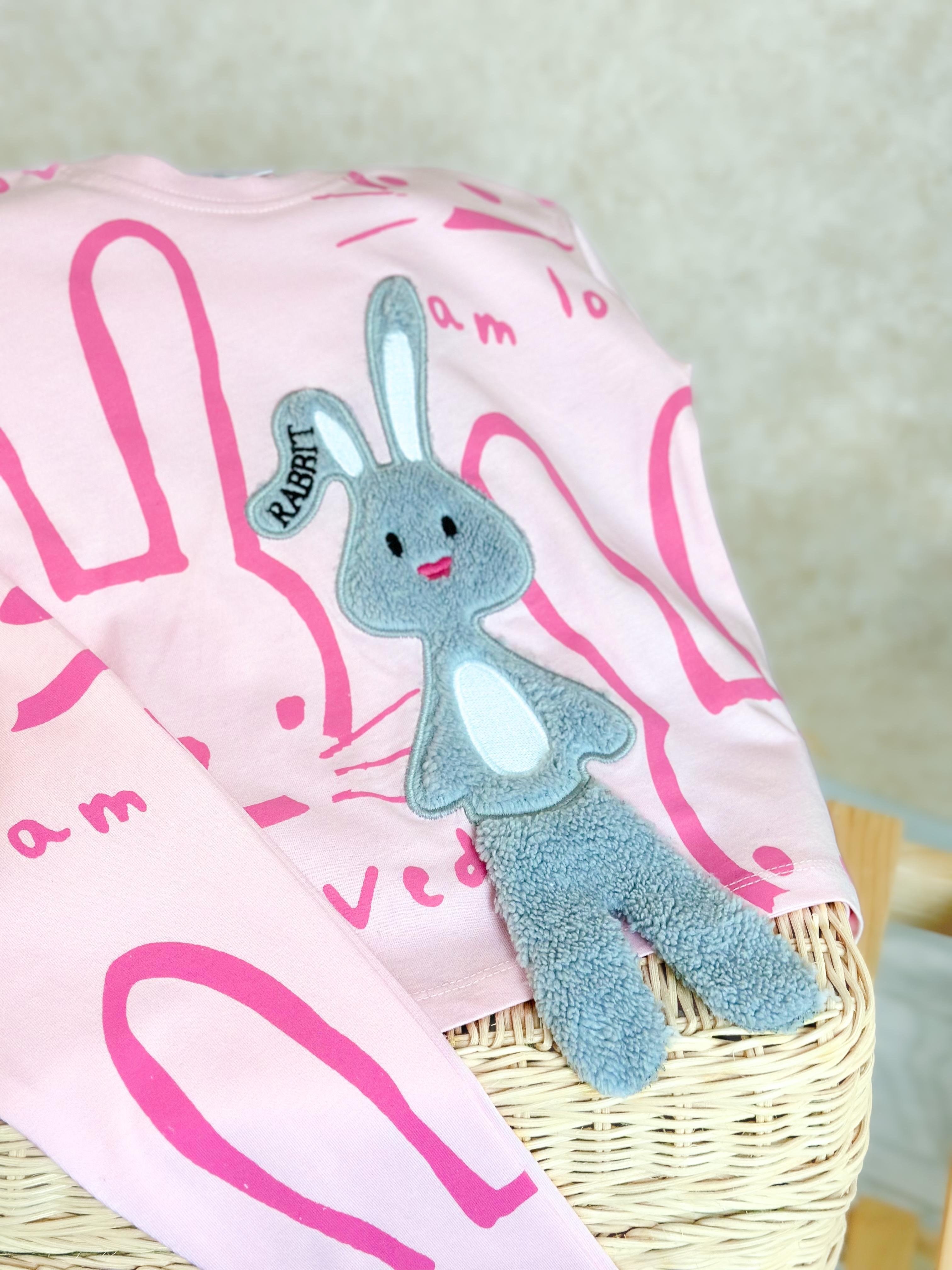 Bunny Bun 3D Nakışlı Kız Çocuk Takım