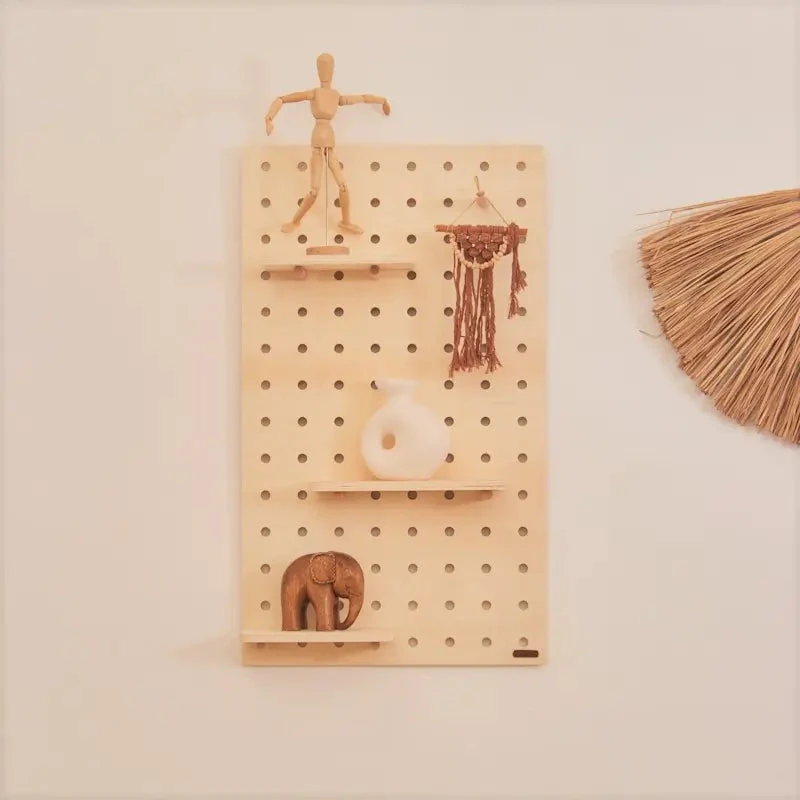 Duvara Monte Ayarlanabilir Ahşap Raf