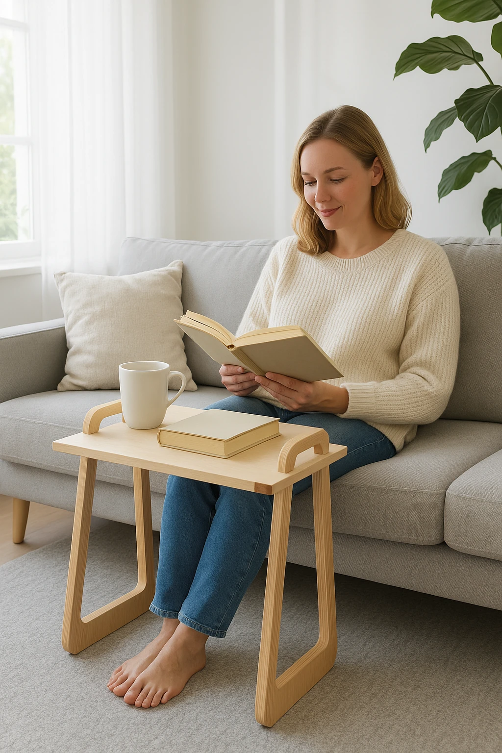 Demonte Ahşap Komodin ve Sehpa