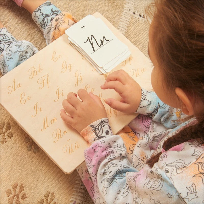 El Yazısı Alfabe Öğrenme Kartları (İngilizce & Türkçe )