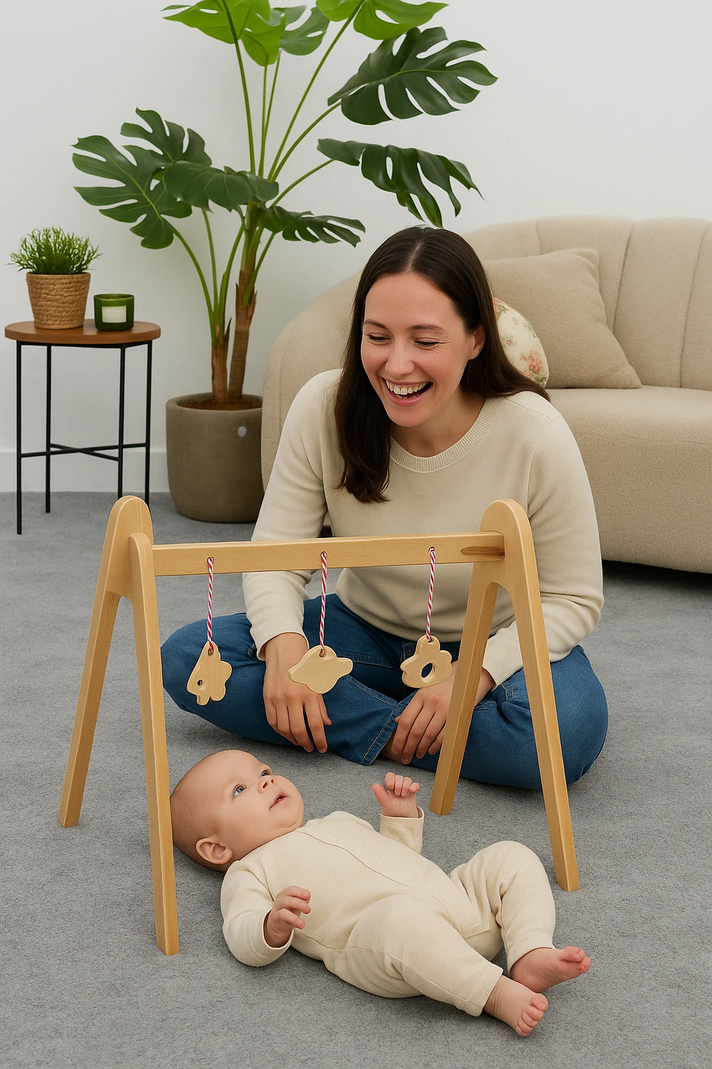 Ahşap Bebek Egzersiz Oyun Alanı