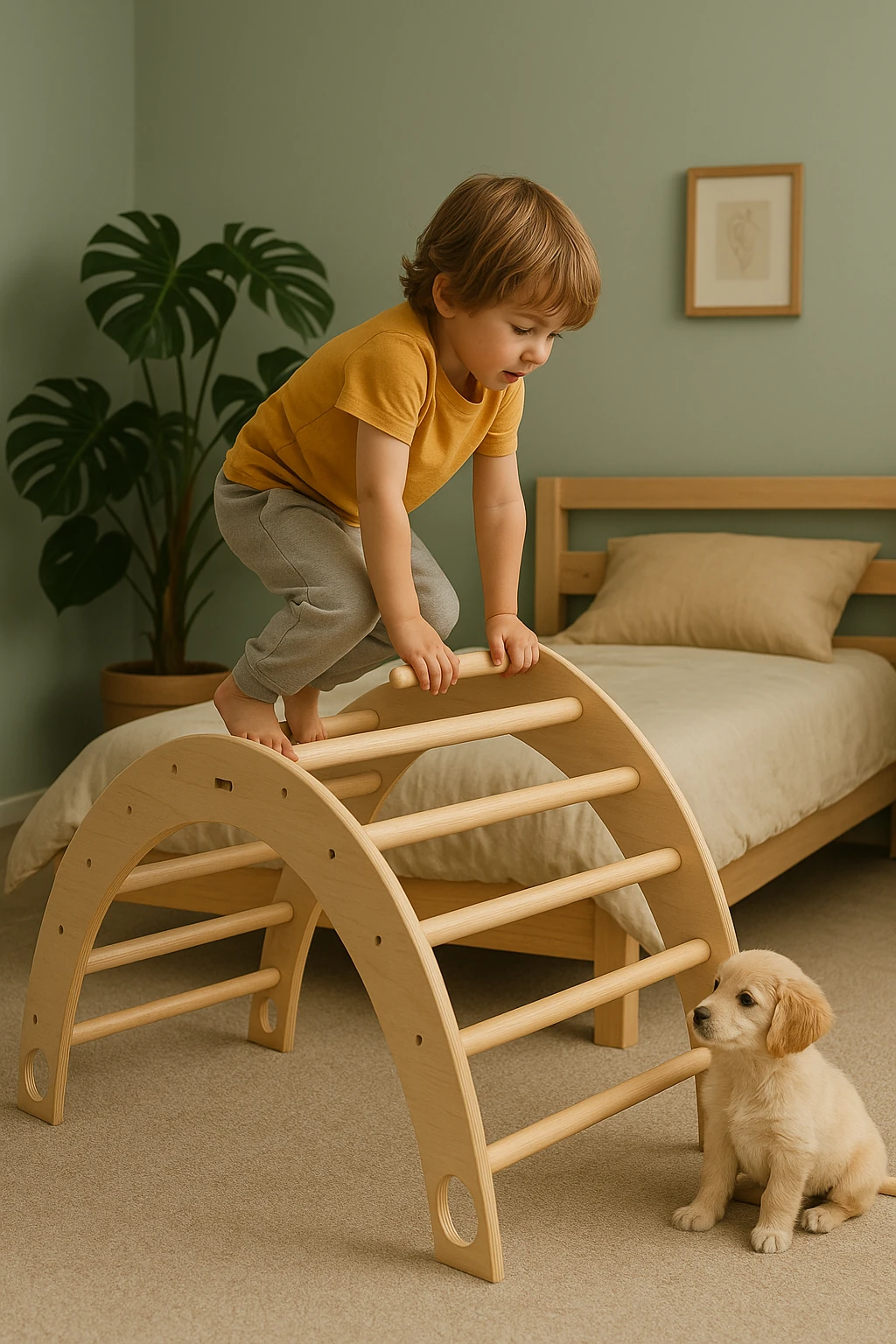 Ahşap Demonte Tırmanma Tahtası & Tahterevalli