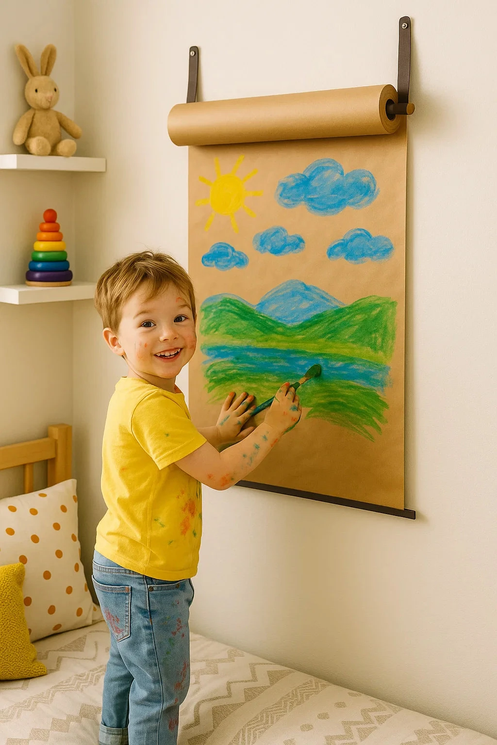 50cm Duvara Monte Boya ve Çizim Rulo Aktivite Kraft Kağıt