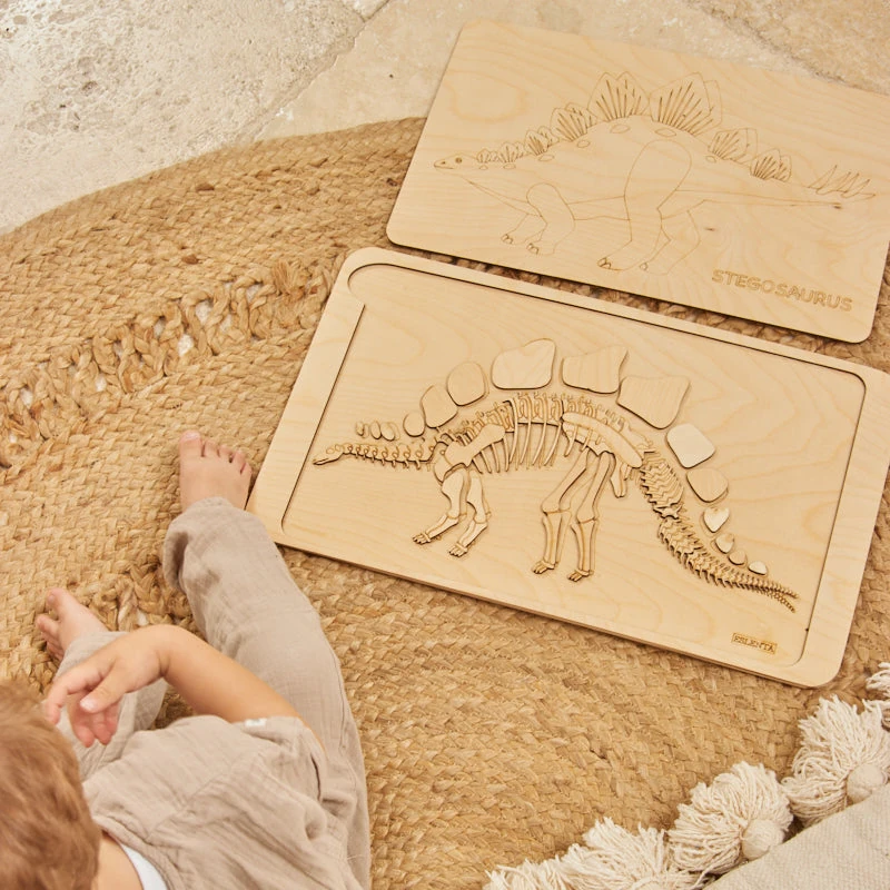 Ahşap Yapboz Dinazor Stegosaurus