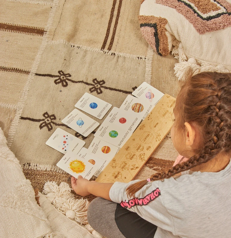 Ahşap Güneş Sistemi & Bilgi Kartları