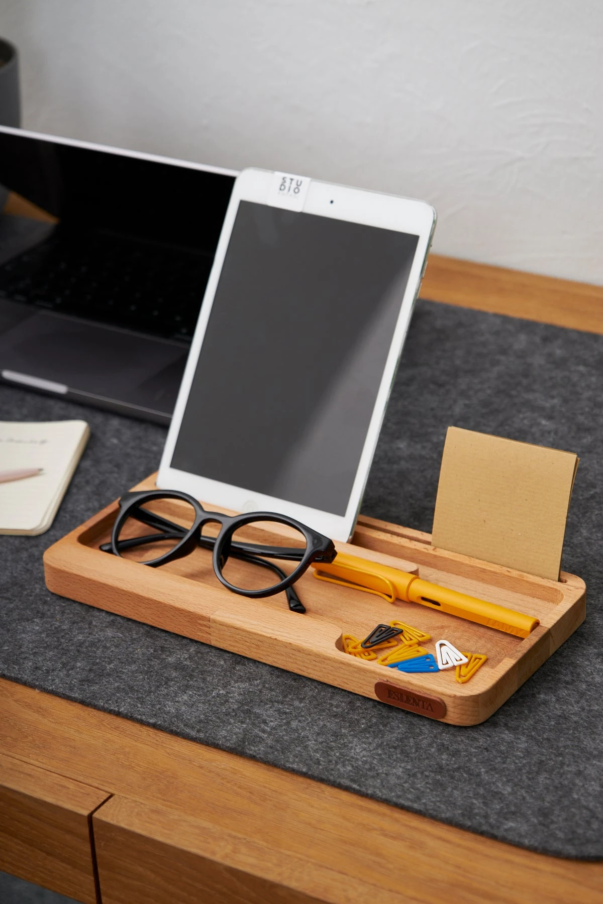 Ahşap Masif Masa Aksesuarları Telefon Standı