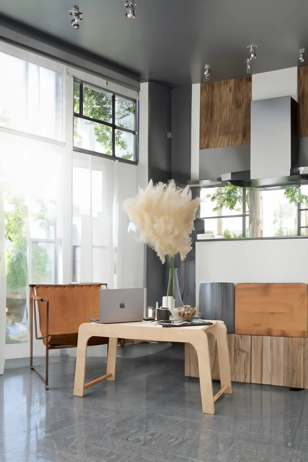 Demonte Ahşap Komidin & Sehpa