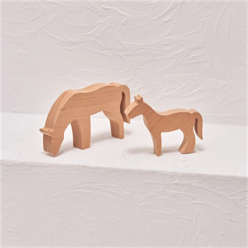 Ahşap Oyuncak Anne & Çocuk At