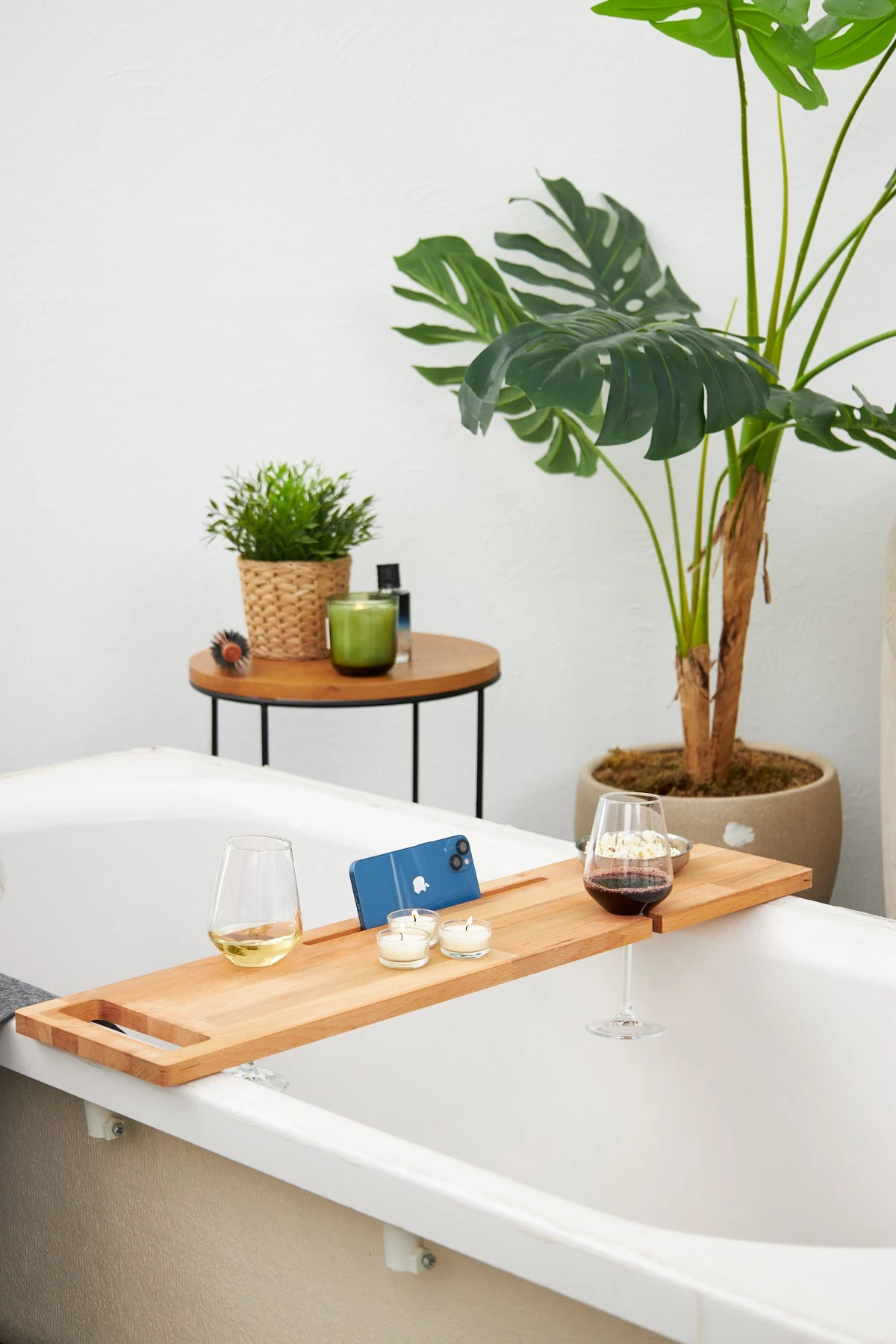 Masif Ağaç Küvet Sehpası  & Küvet Organizatörü L3