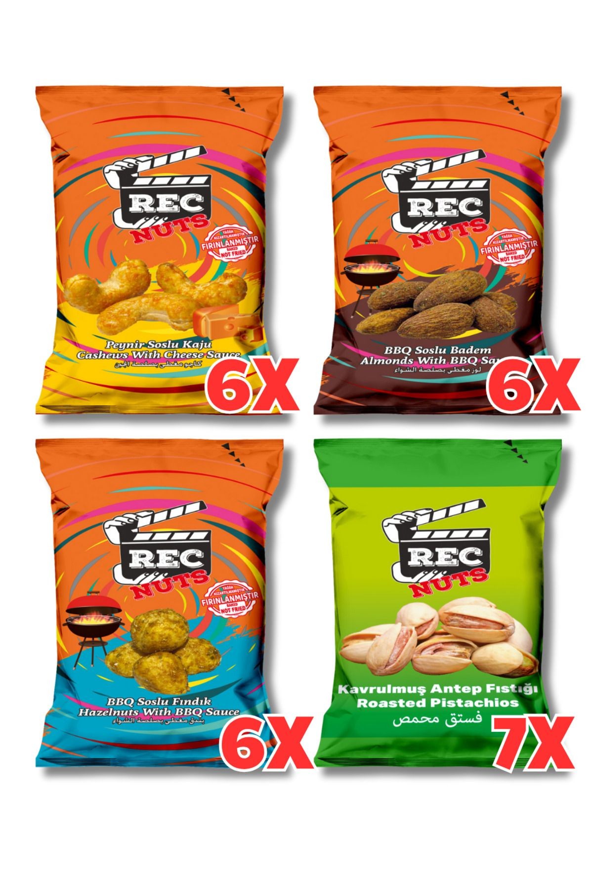Soslu Fırınlanmış Sağlıklı Karışık Kuruyemiş 40gr X 25 Adet ( 1 Kg ) Atştırmalık