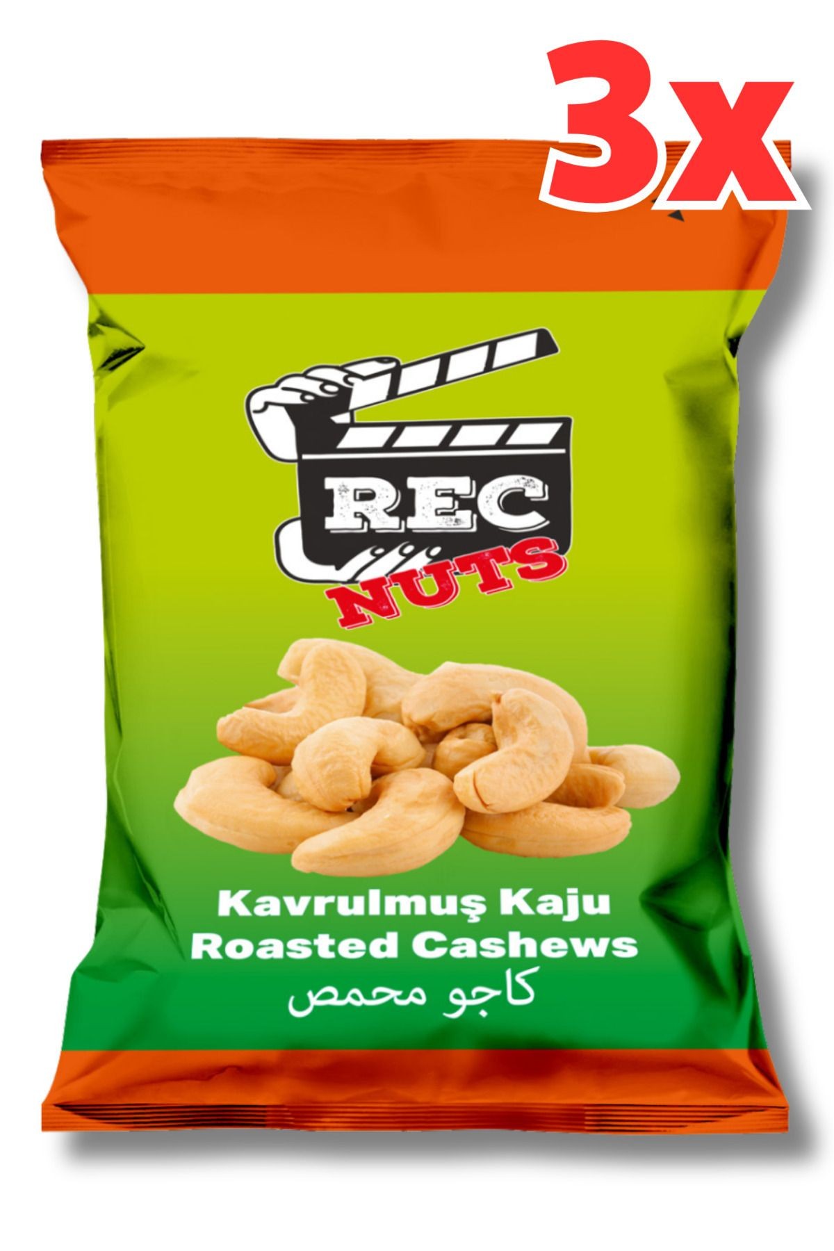Kavrulmuş Kaju 40gr X 3 Adet ( 120gr ) - Fırınlanmış Doğal Ve Sağlıklı Atıştırmalık