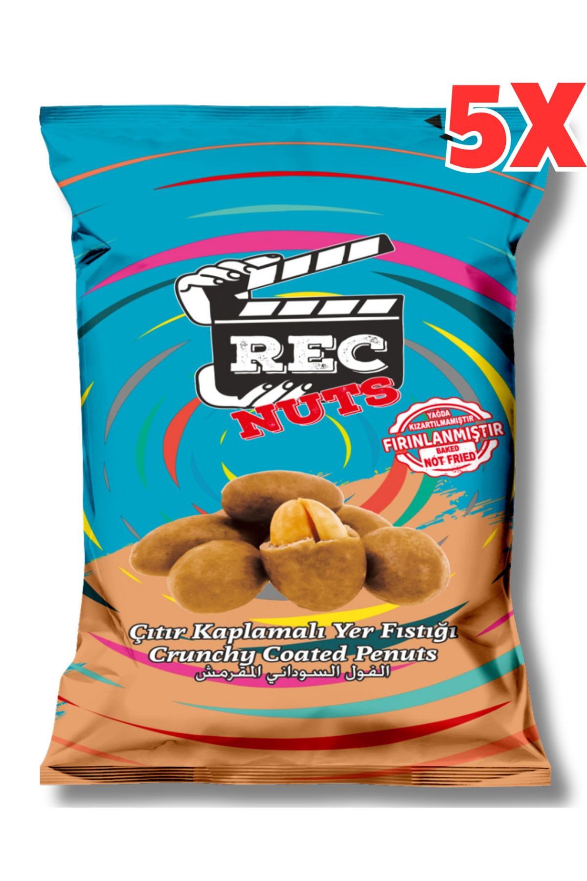 Çıtır Kaplamalı Fırınlanmış Yer Fıstığı 40gr X 5 Adet ( 200 gr )