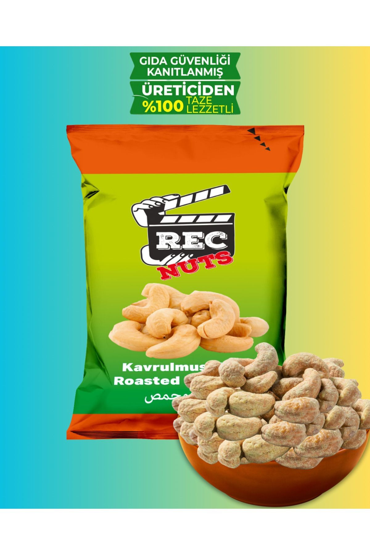 Kavrulmuş Kaju 40gr X 3 Adet 120gr - Fırınlanmış Doğal Ve Sağlıklı Atıştırmalık