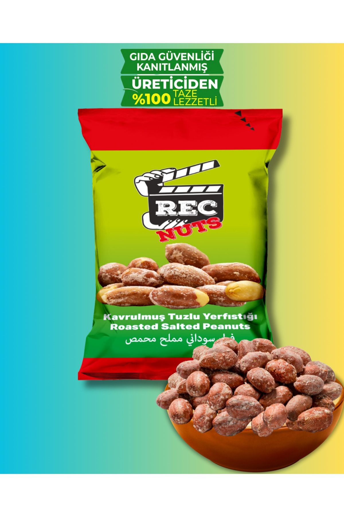 Kavrulmuş Tuzlu Fıstık 40gr X 5 Adet ( 200gr ) - Fırınlanmış Sağlıklı Atıştırmalık