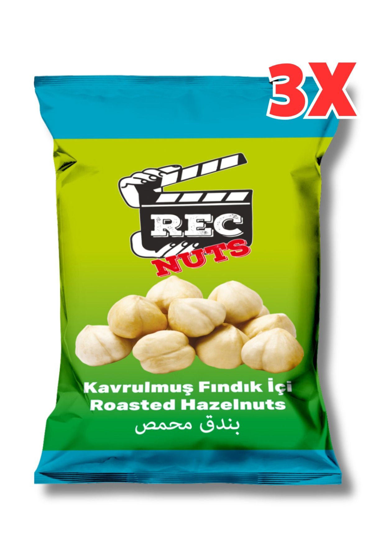 Kavrulmuş Fındık Içi 40gr X 3 Adet ( 120 gr ) - Fırınlanmış Sağlıklı Atıştırmalık