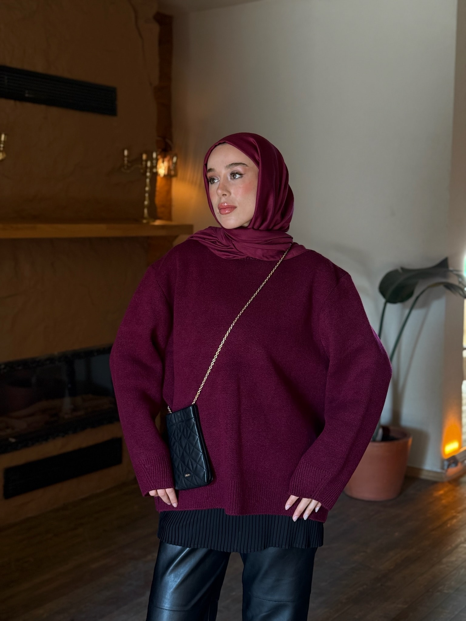 Oversize  Kazak Vişne