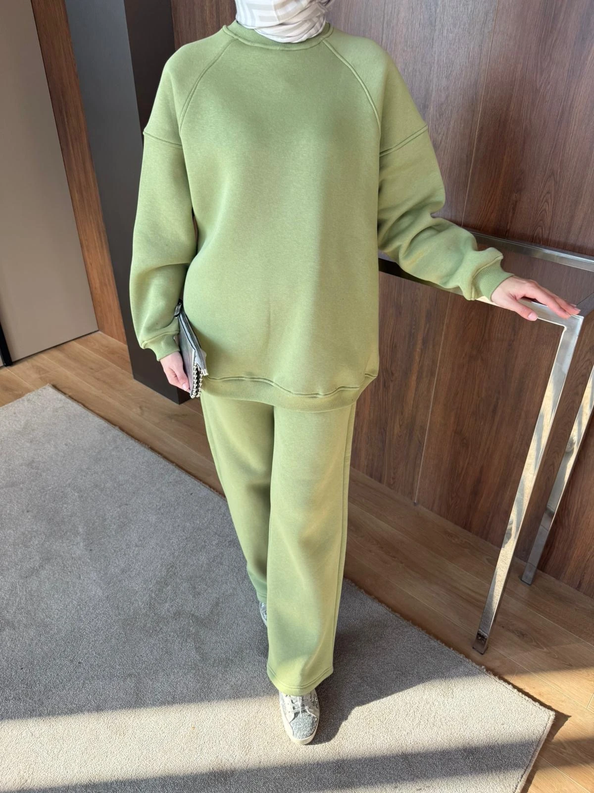 Lena Basic Eşofman Takımı Fıstık Yeşili