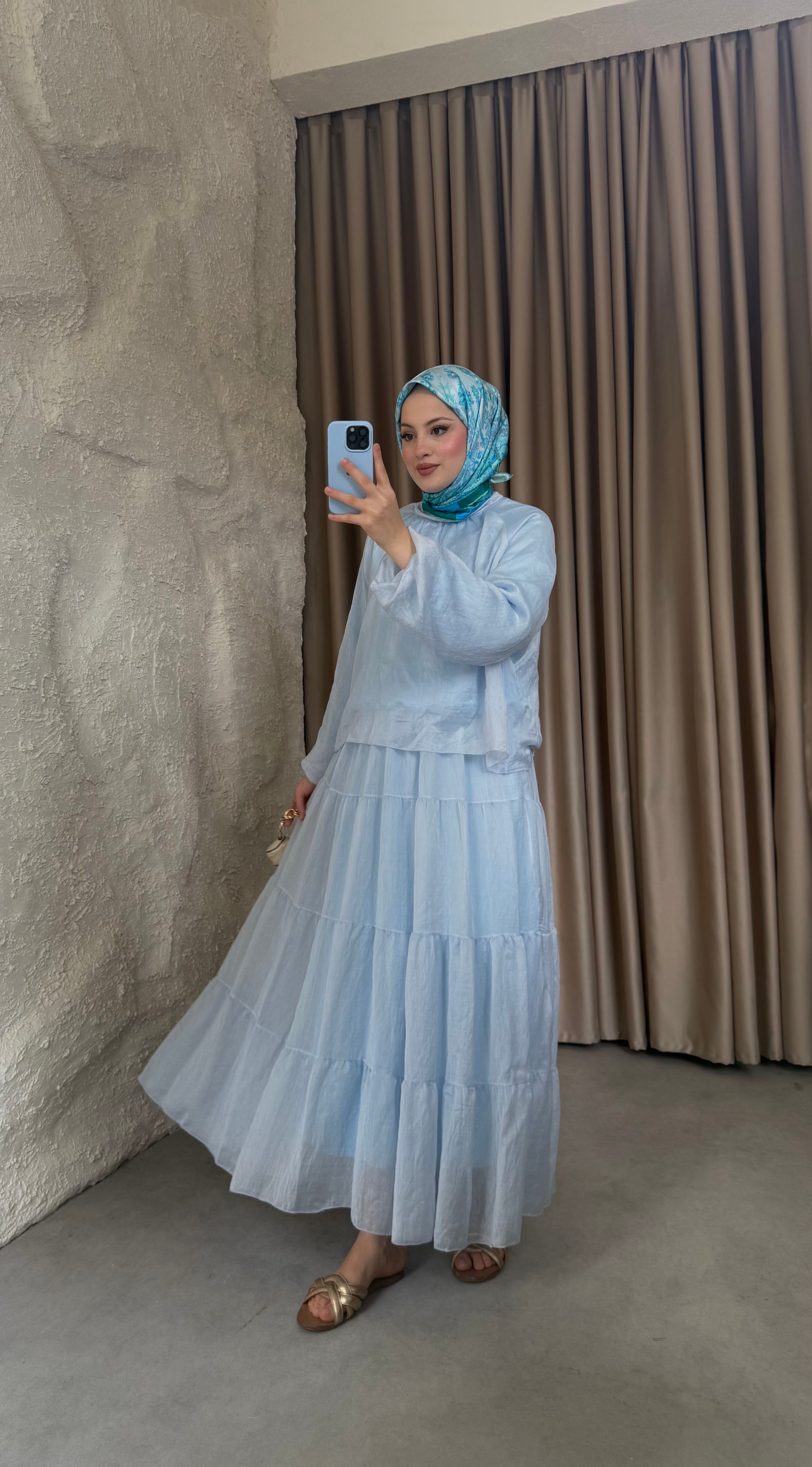 Nora Etekli Takım Bebe Mavisi