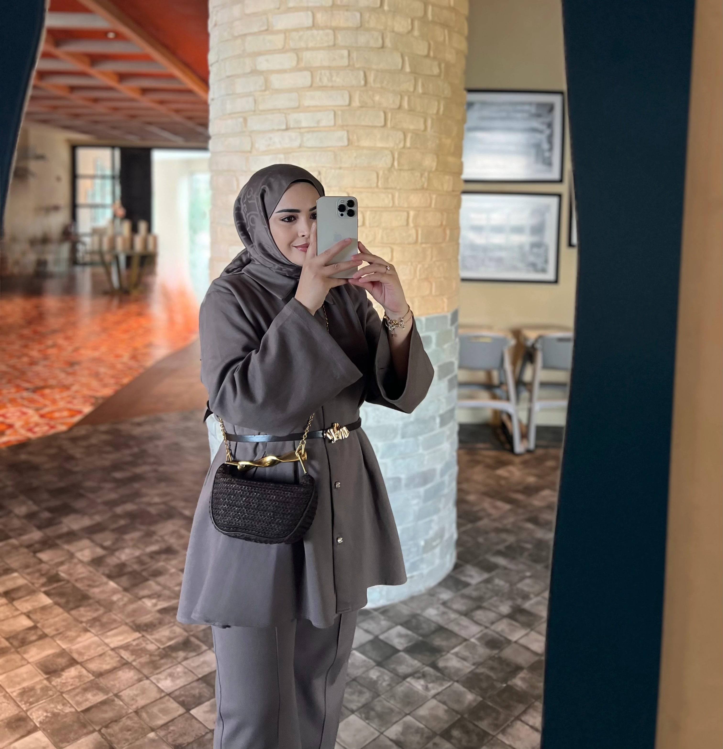 Bel Oturtmalı Premıum Pantolonlu Takım Kül 