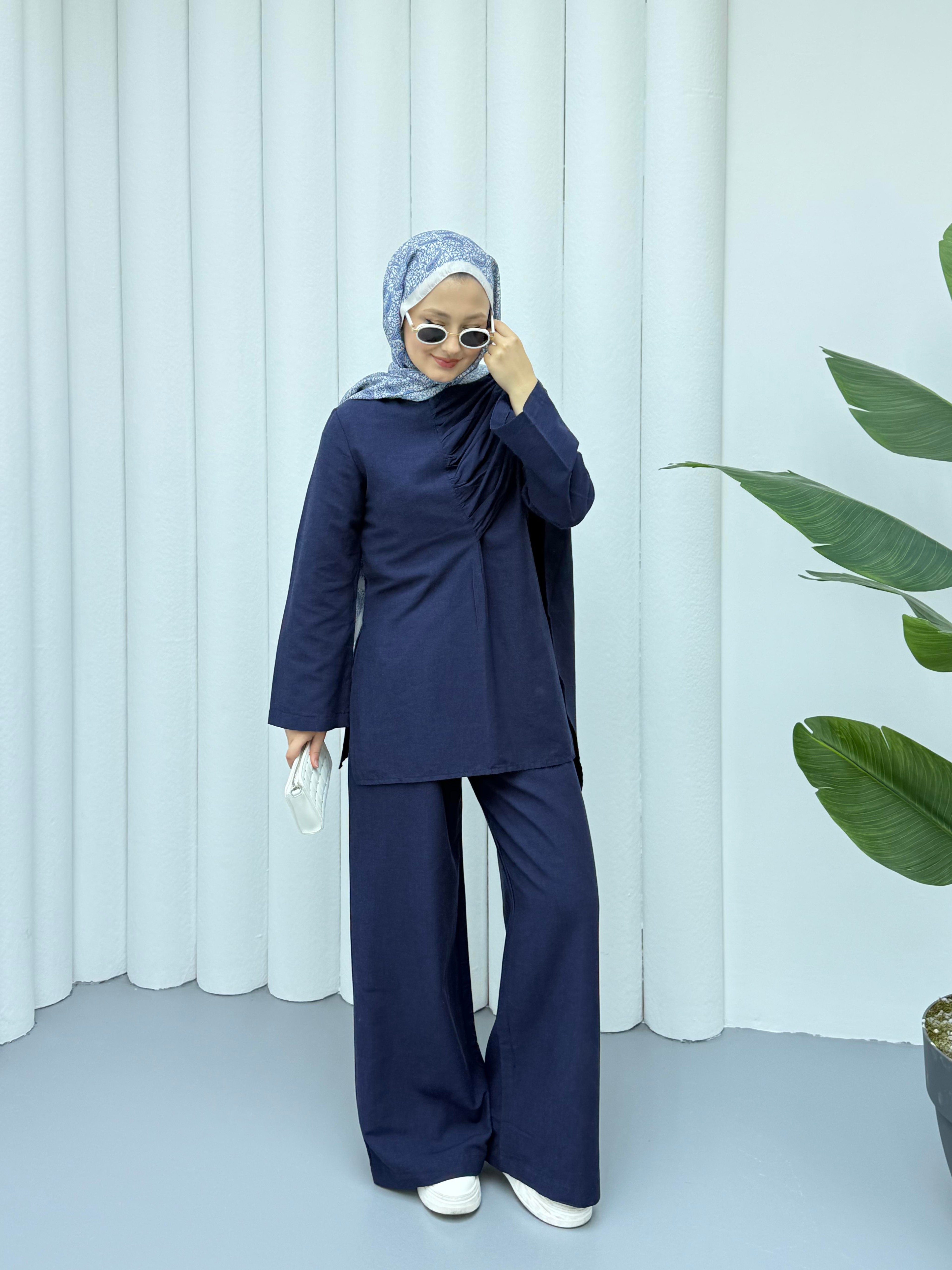 Premium Keten Takım - Lacivert