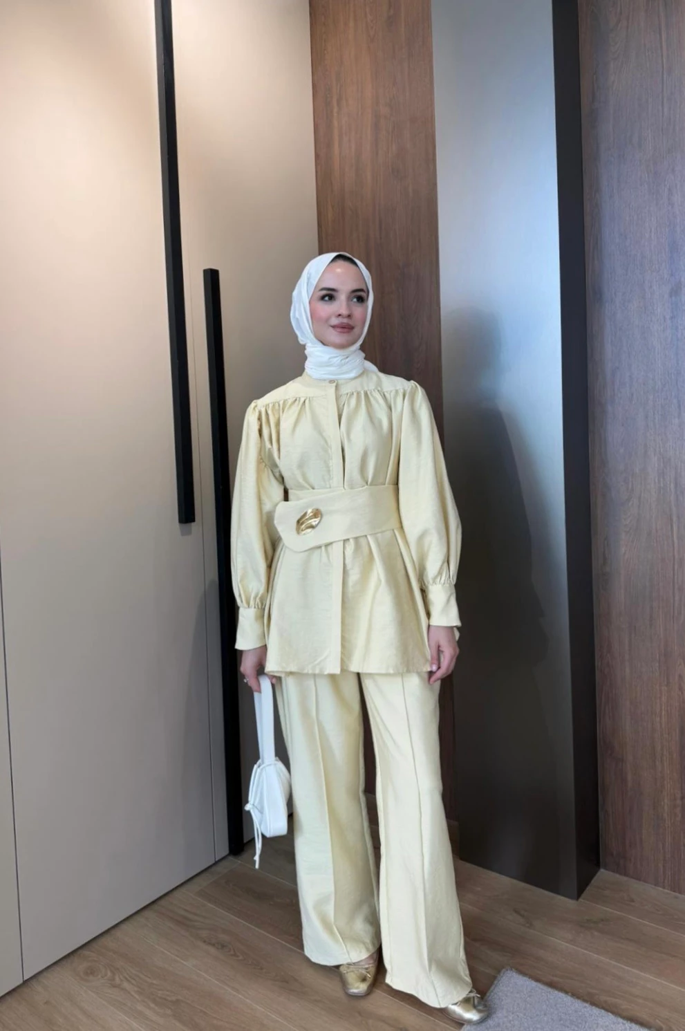  Cupra Broş Detaylı Pantolonlu Takım Terayağ 