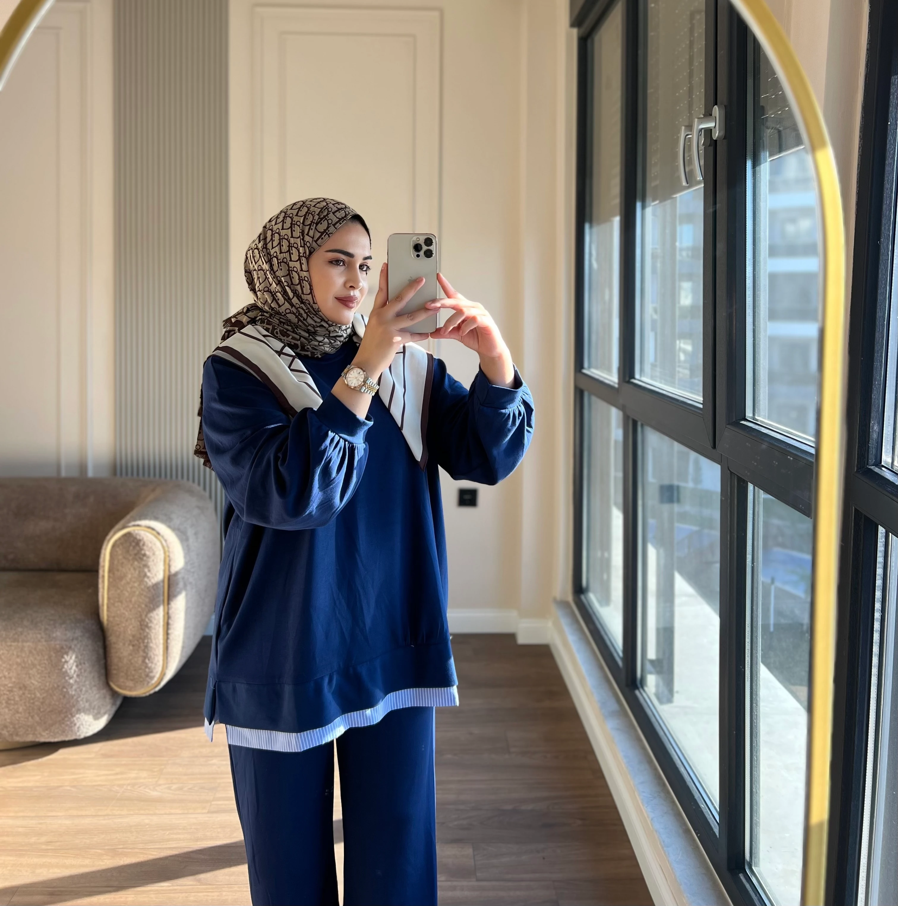 Gömlek Detaylı Oysh Takım Mavi 