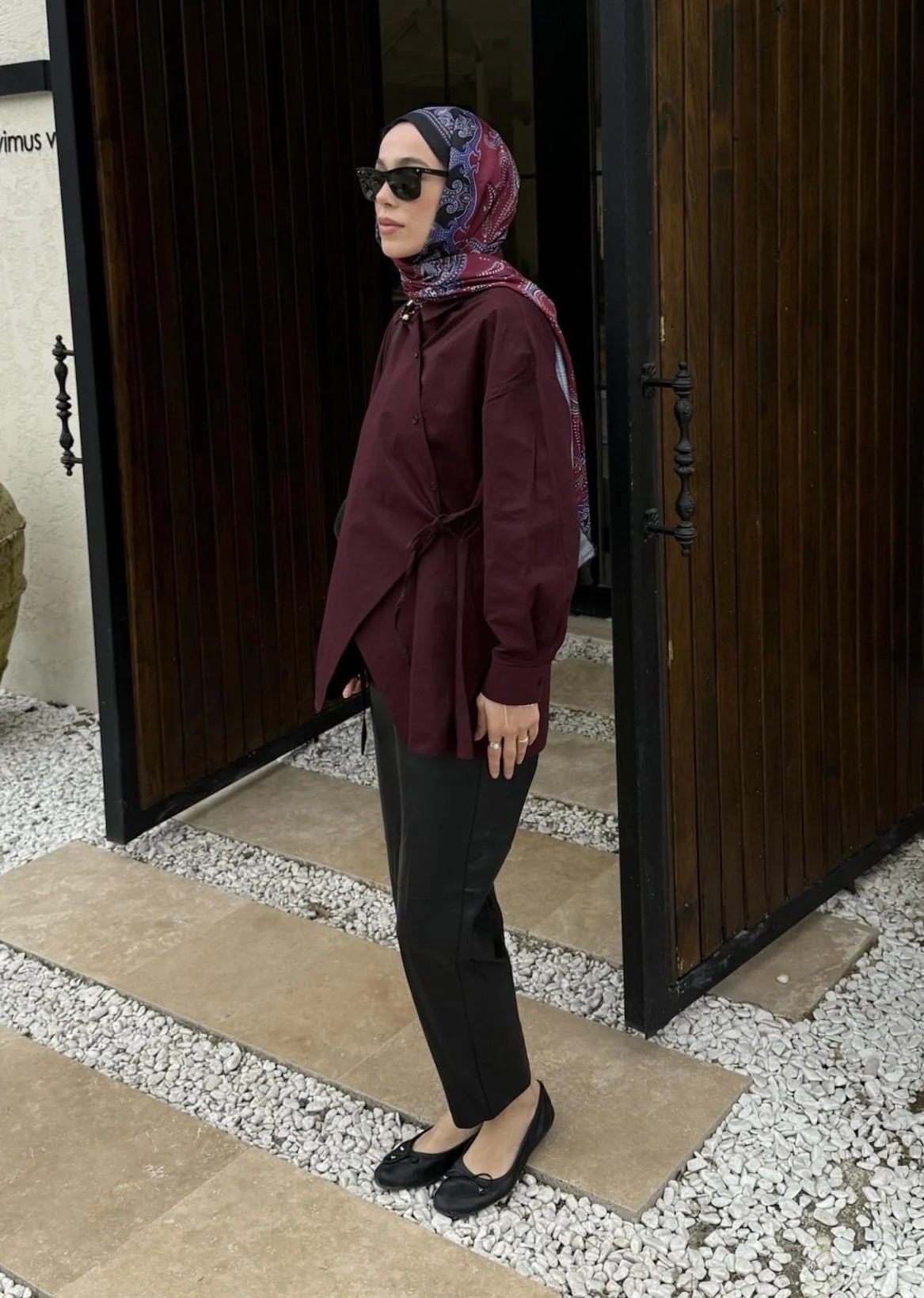 Sera Pamuk Gömlek  - Bordo