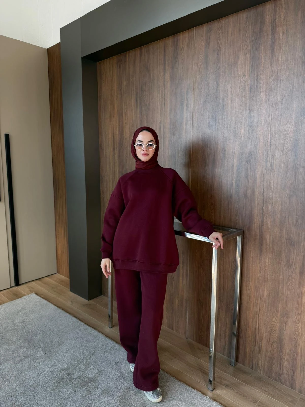 Lena Basic Eşofman Takımı Bordo