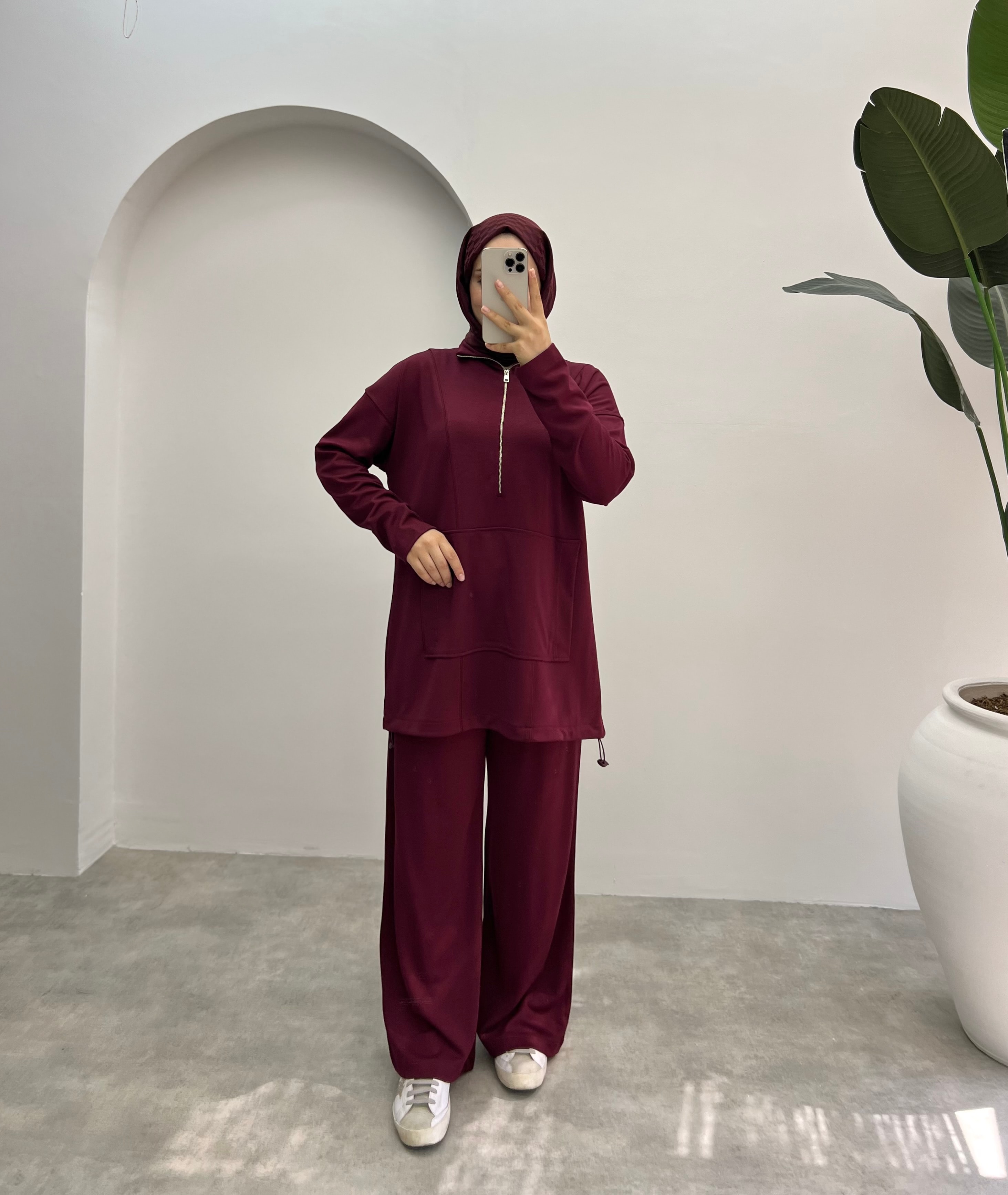 Oysh Premıum Pantolonlu Takım Bordo 