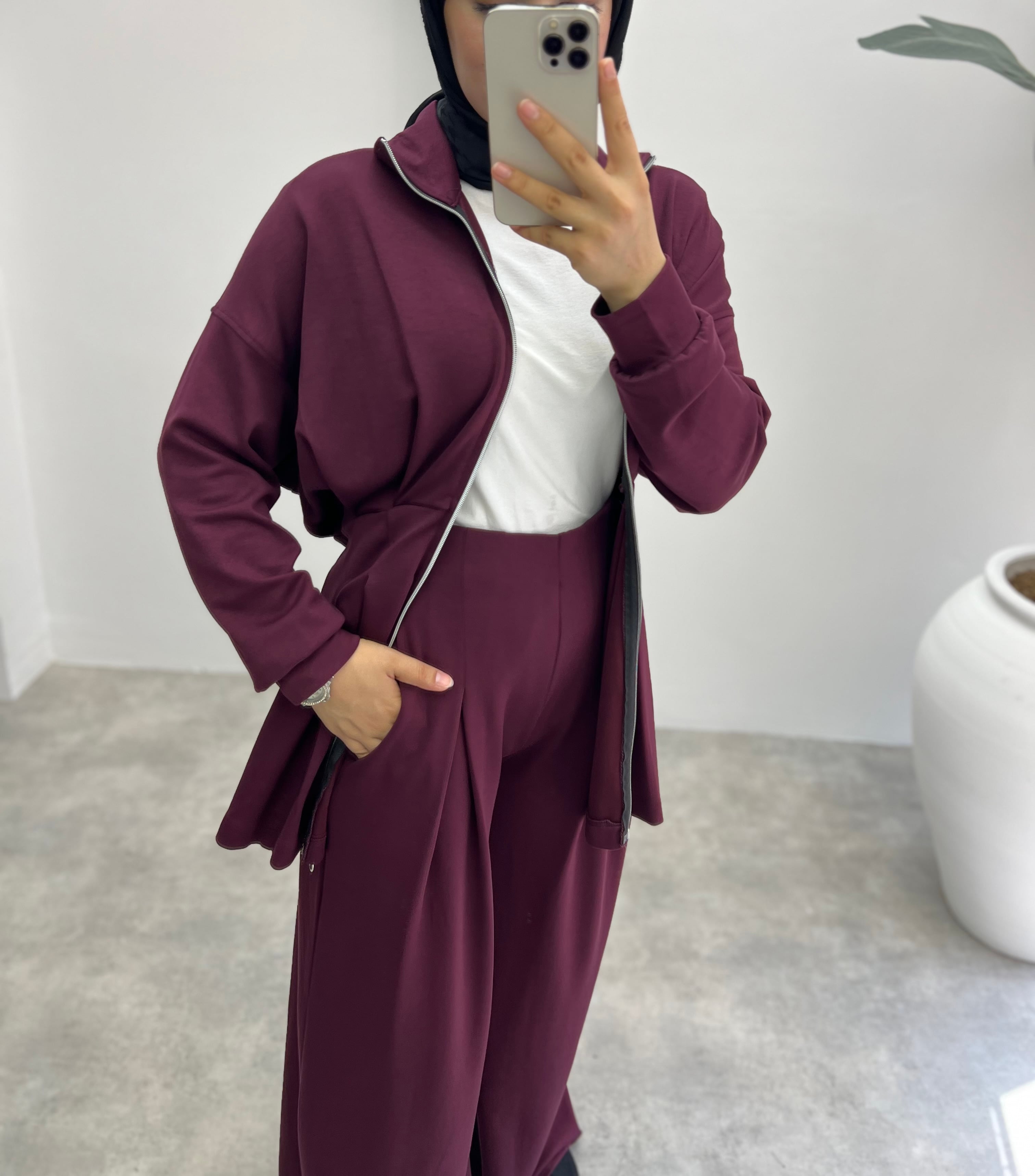Lia Kemerli Oysho Takım Bordo 