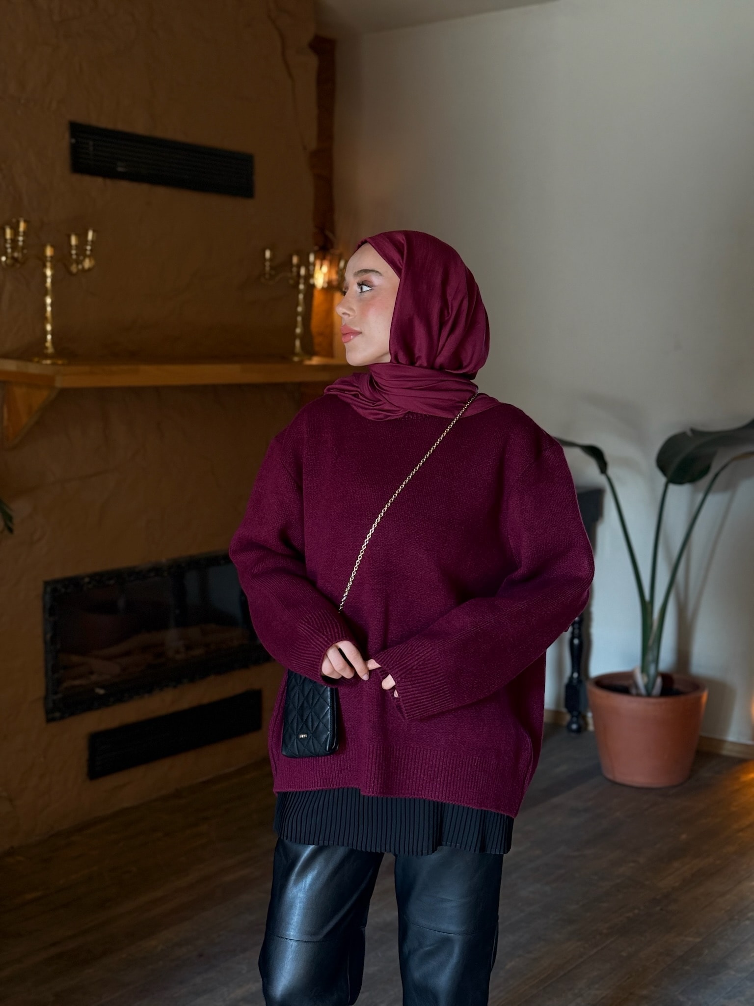 Oversize  Kazak Vişne