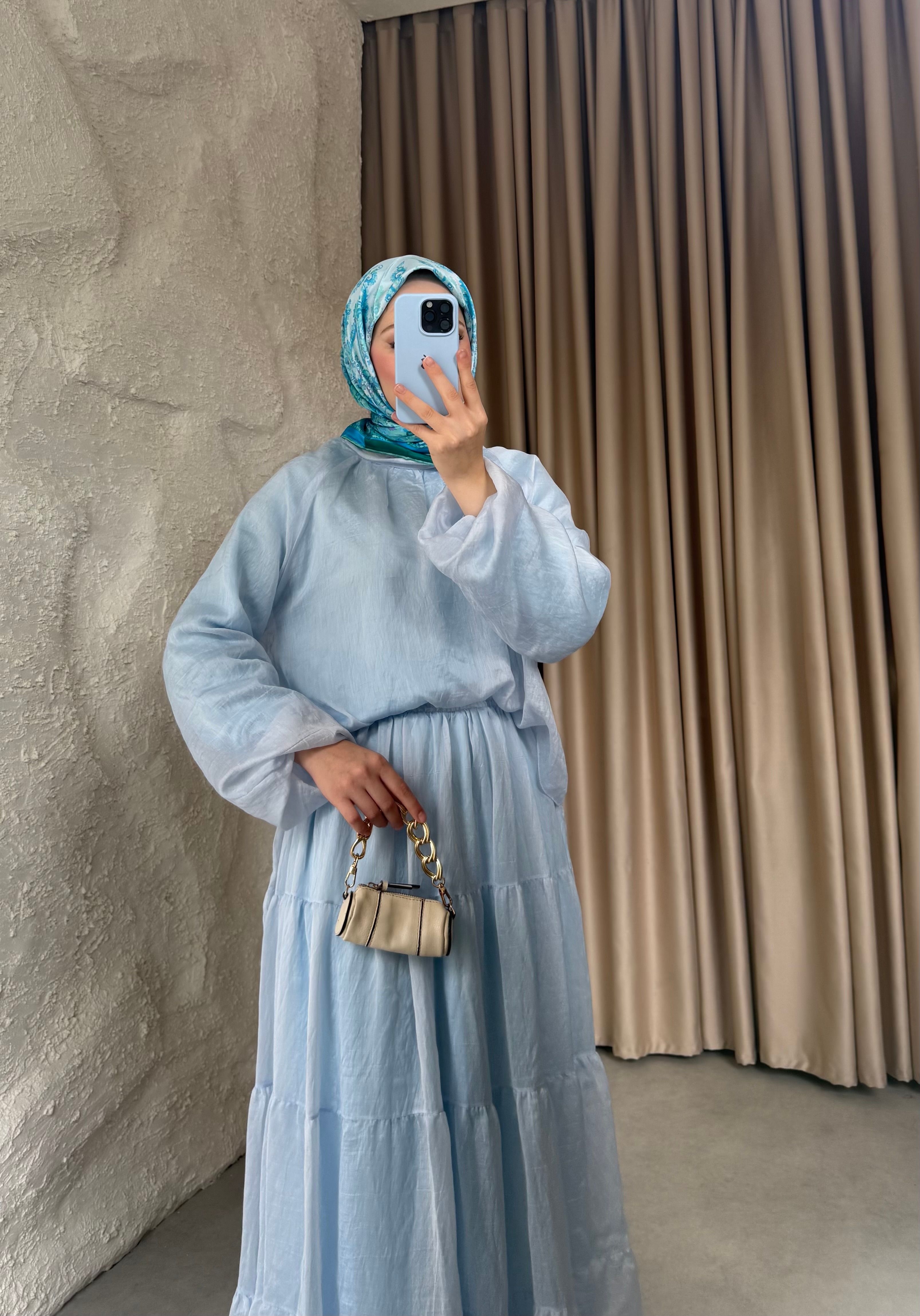 Nora Etekli Takım Bebe Mavisi