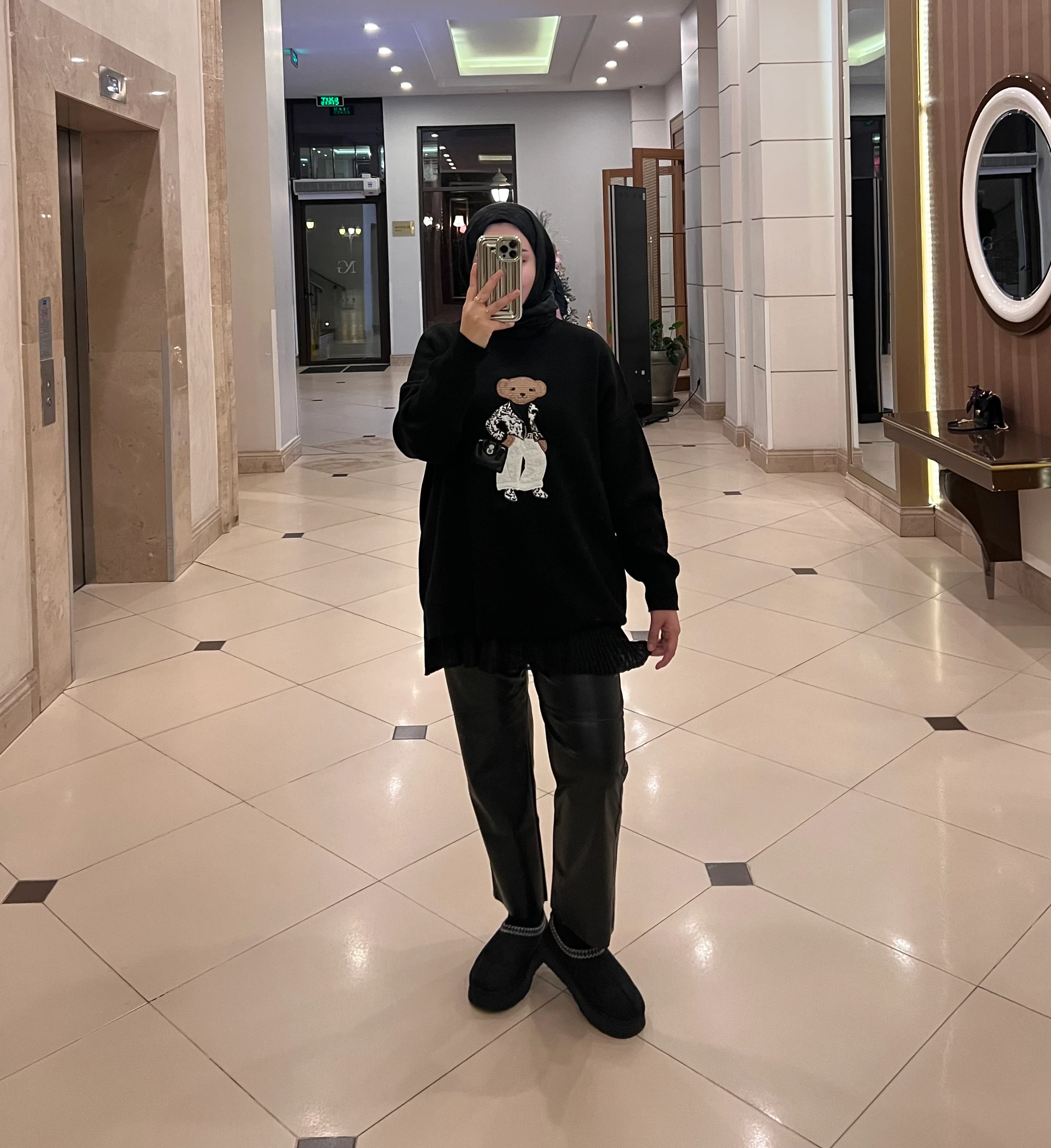 Mina Teddy Kazak Siyah 