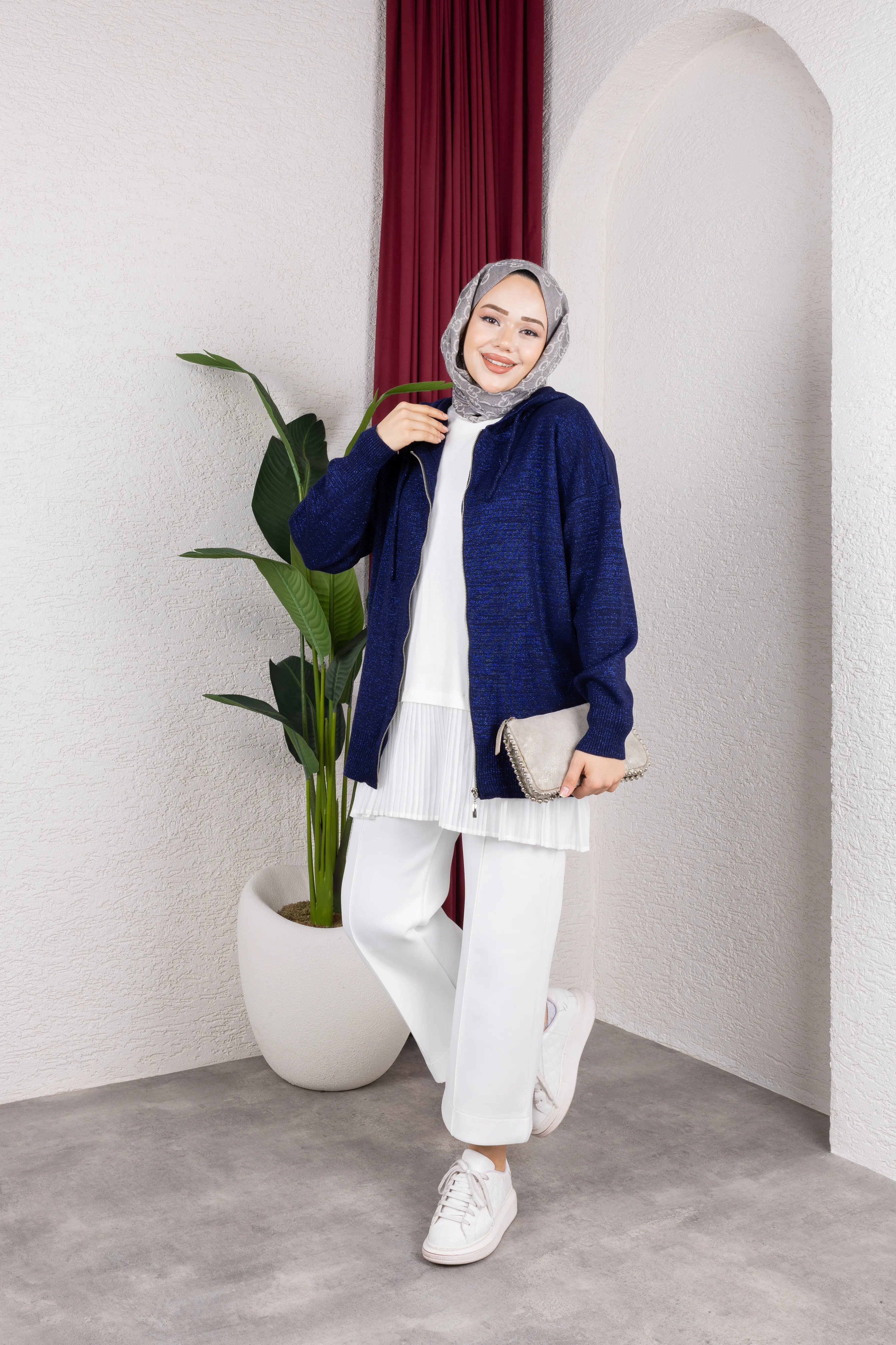 Simli Ceket Lacivert